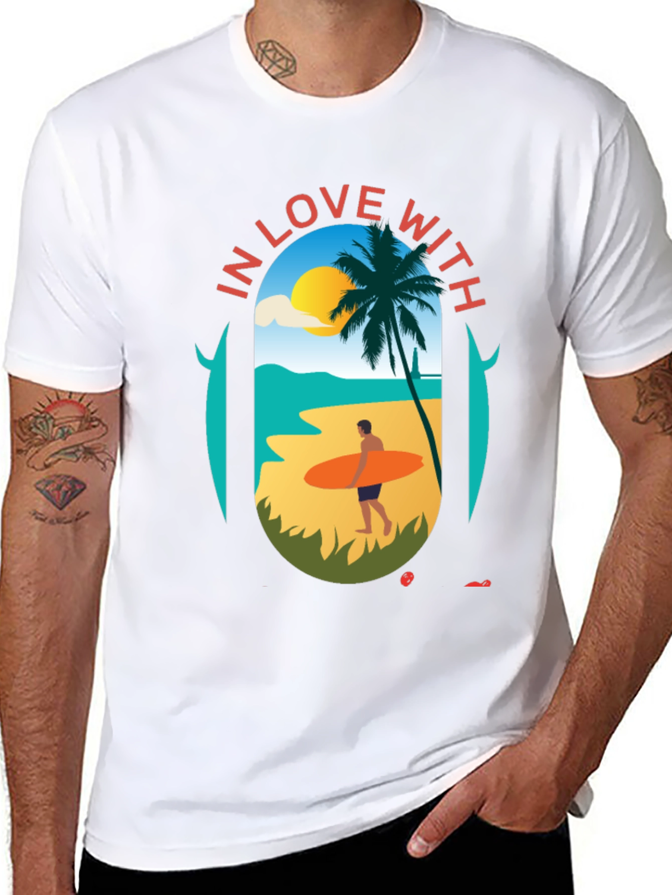 Love With the Beach Black T-Shirt