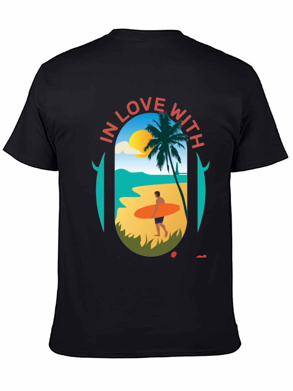 Love With the Beach Black T-Shirt