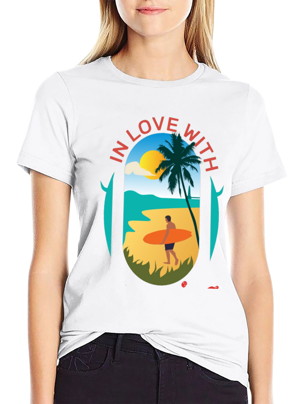 Love With the Beach Black T-Shirt