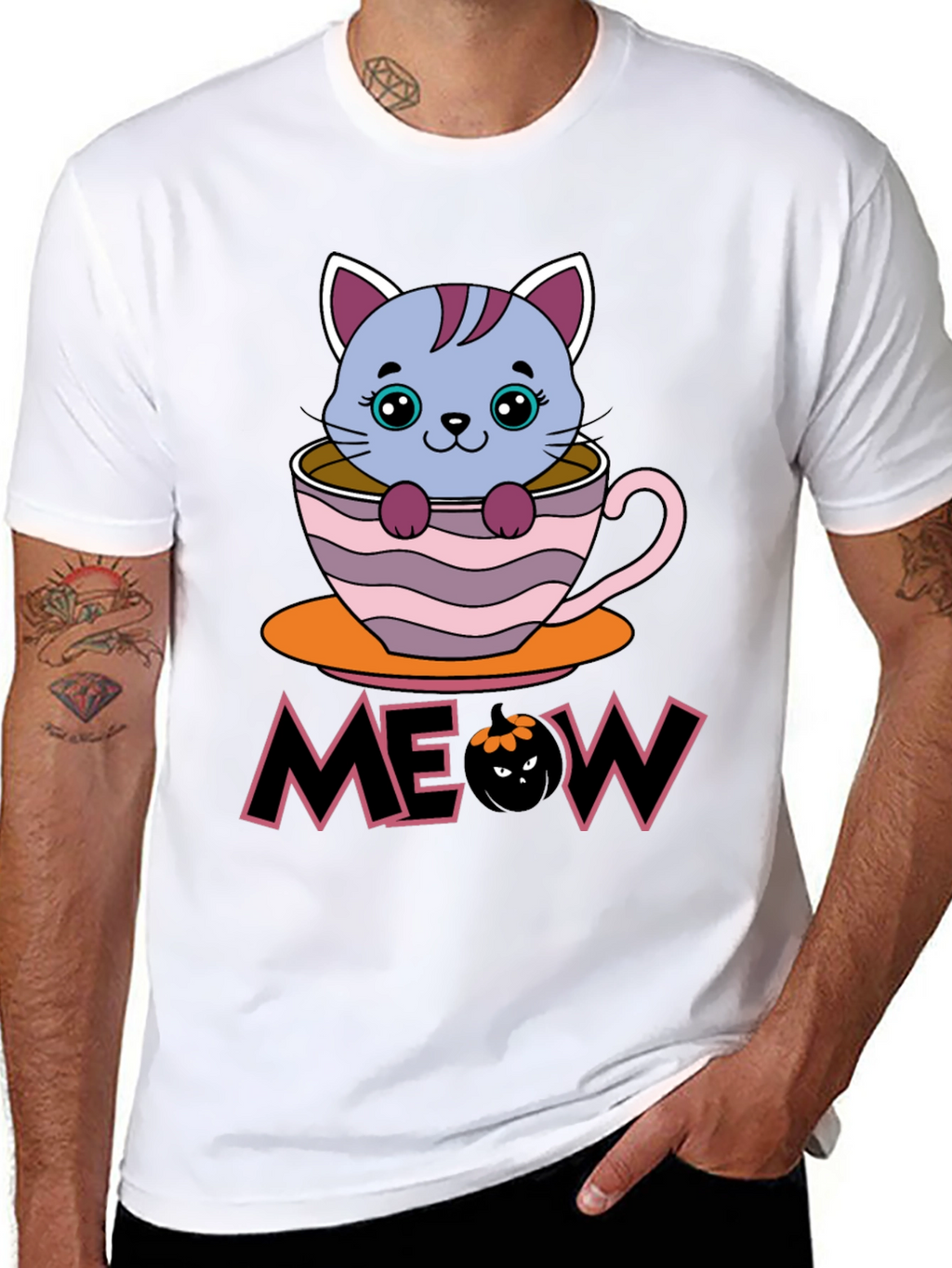 Halloween Cat in Cup T-Shirt