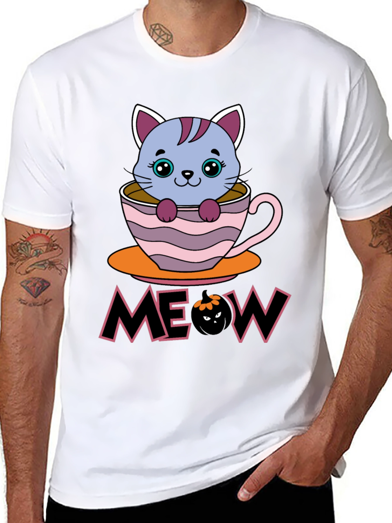 Halloween Cat in Cup T-Shirt