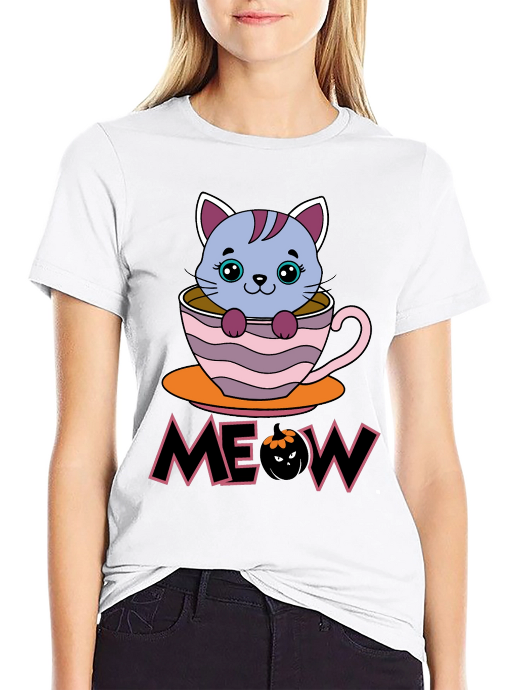 Halloween Cat in Cup T-Shirt
