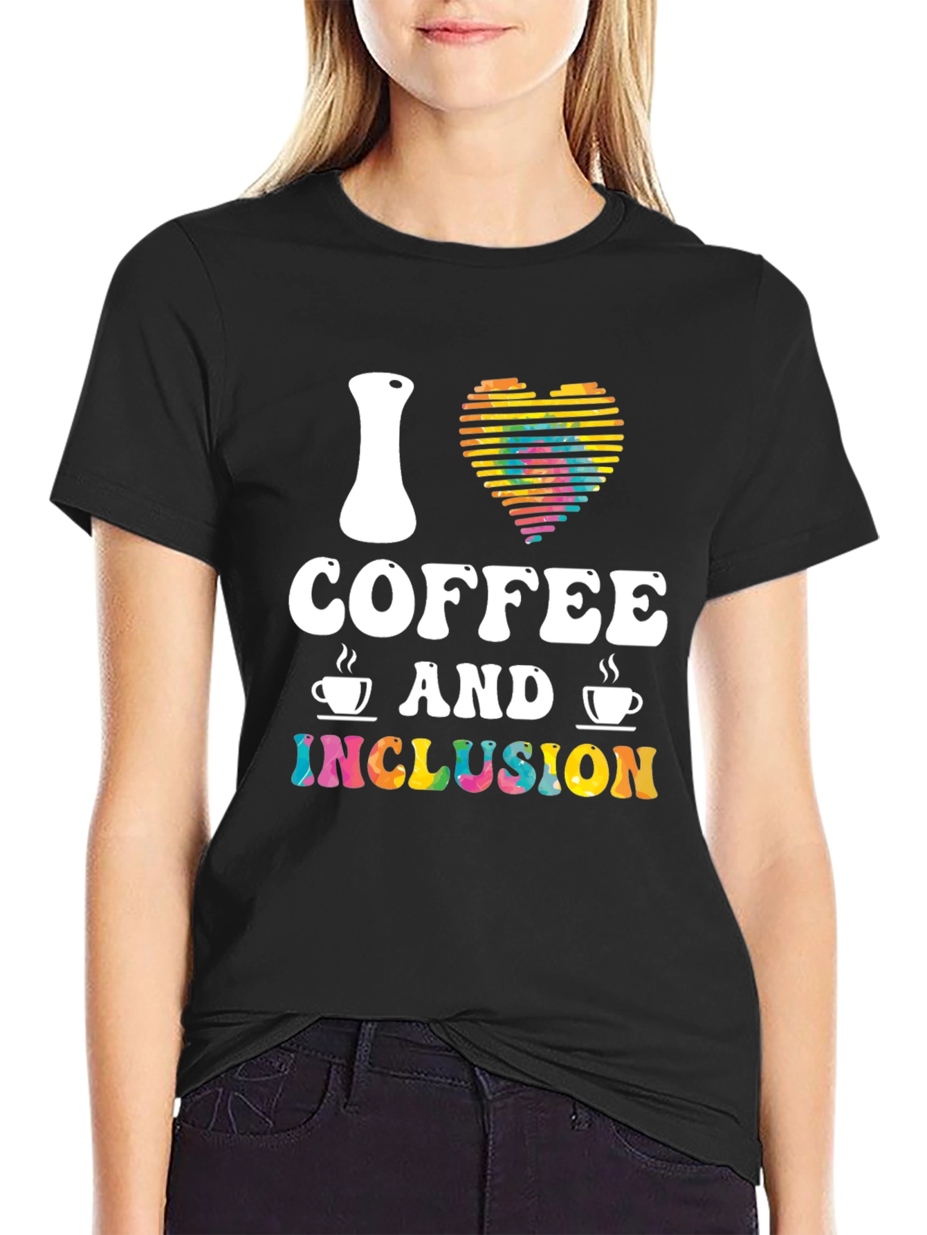 I Love Coffee and Inclusion T-Shirt