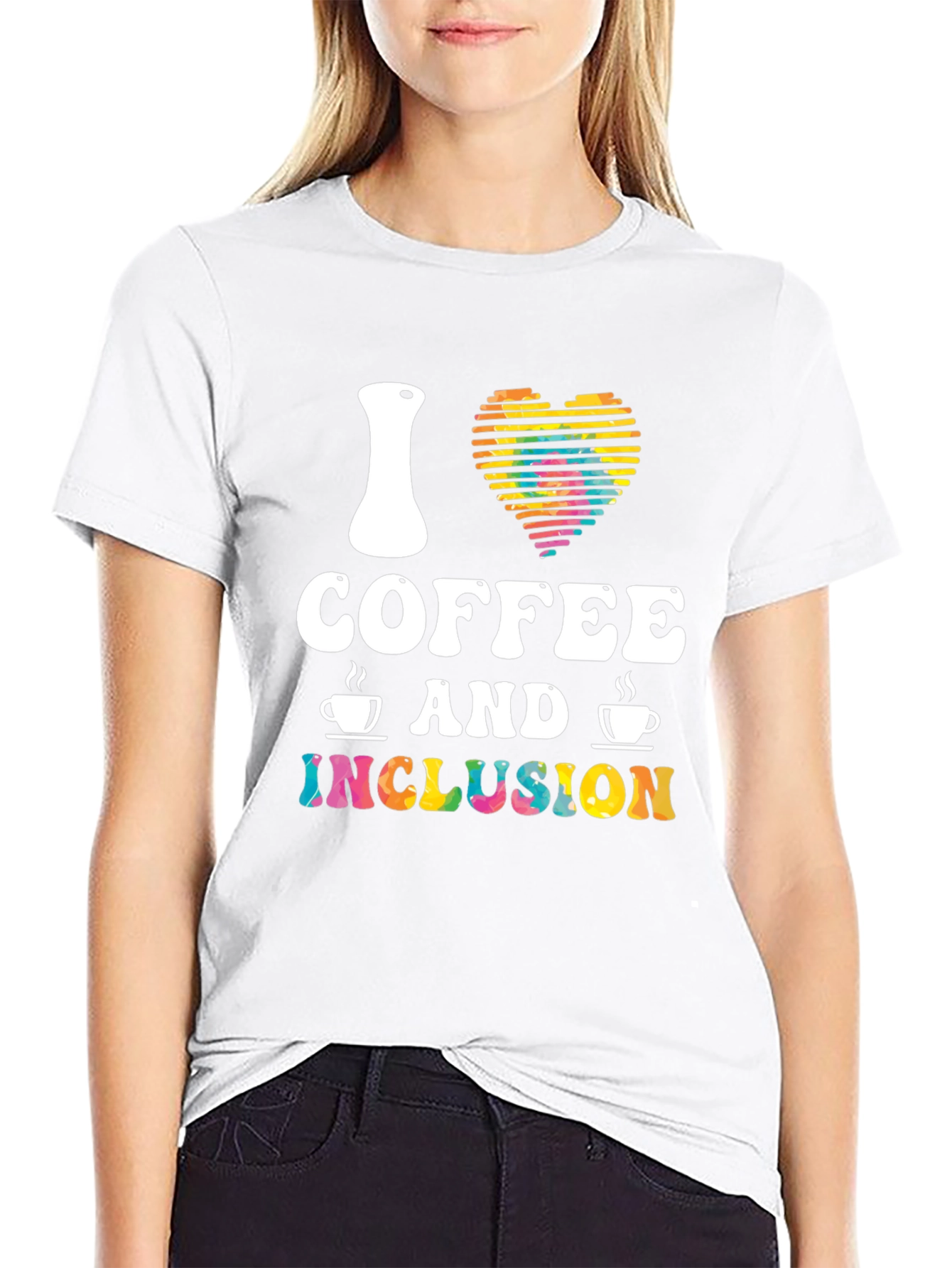 I Love Coffee and Inclusion T-Shirt