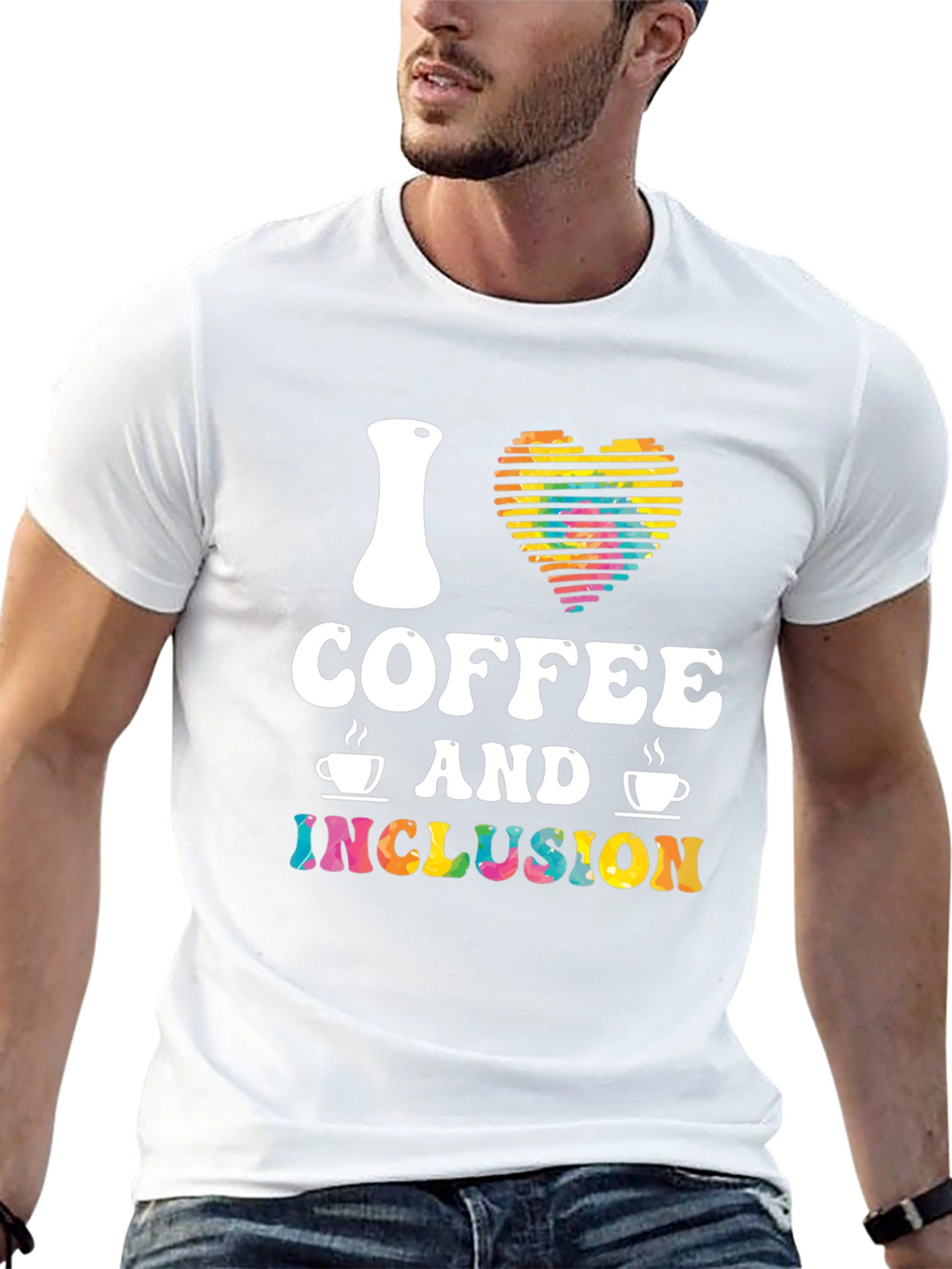 I Love Coffee and Inclusion T-Shirt