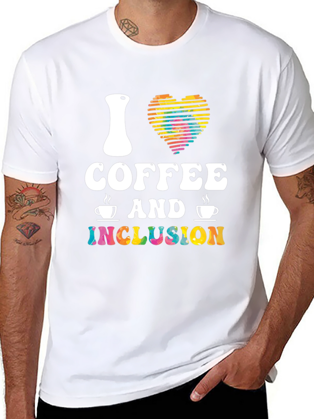 I Love Coffee and Inclusion T-Shirt
