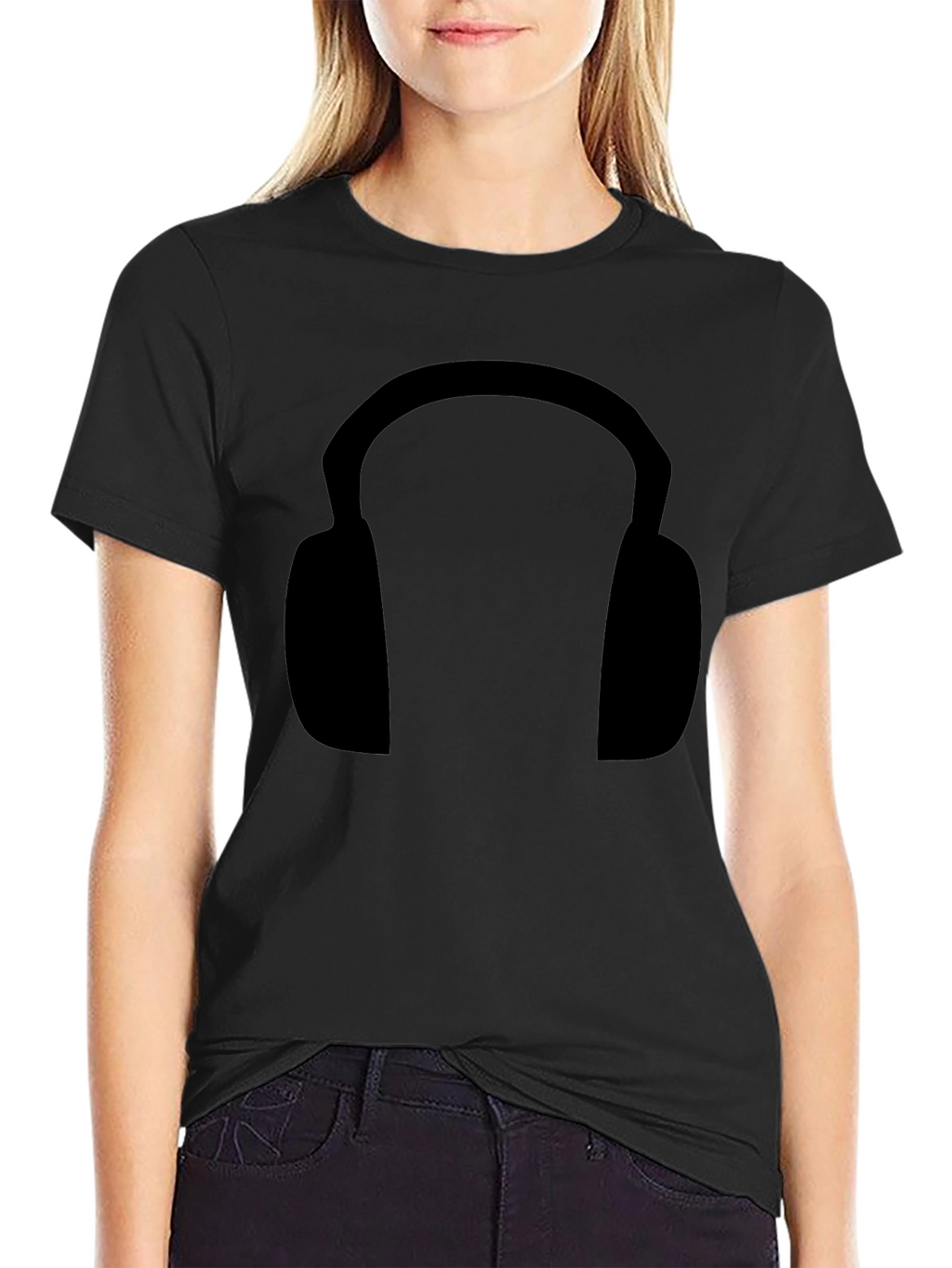 Black Headphone Graphic Tee - Stylish & Comfortable