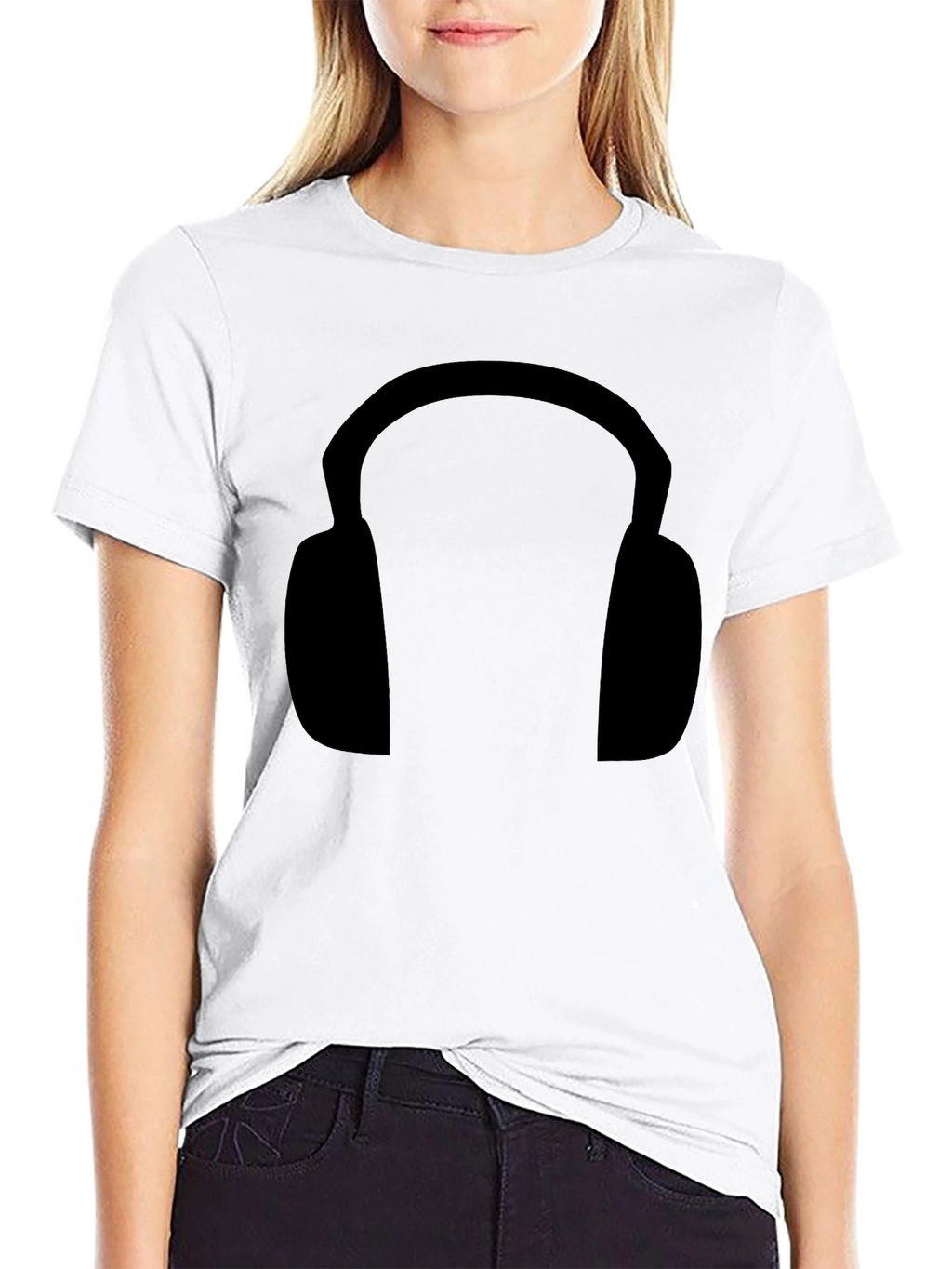 Black Headphone Graphic Tee - Stylish & Comfortable
