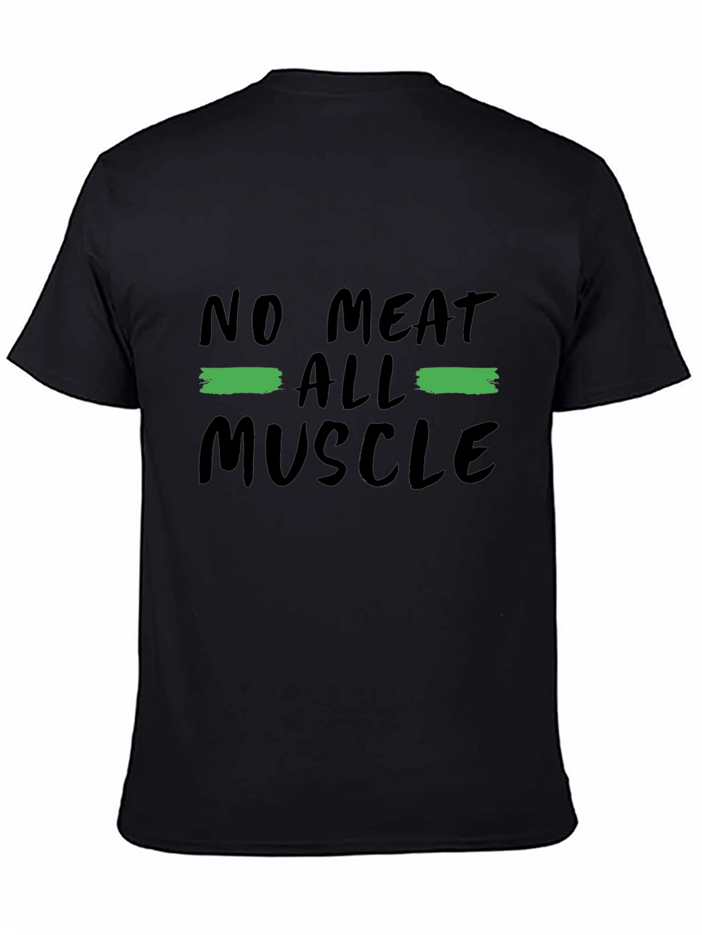 No Meat All Muscle Graphic Tee Black Vegan Shirt