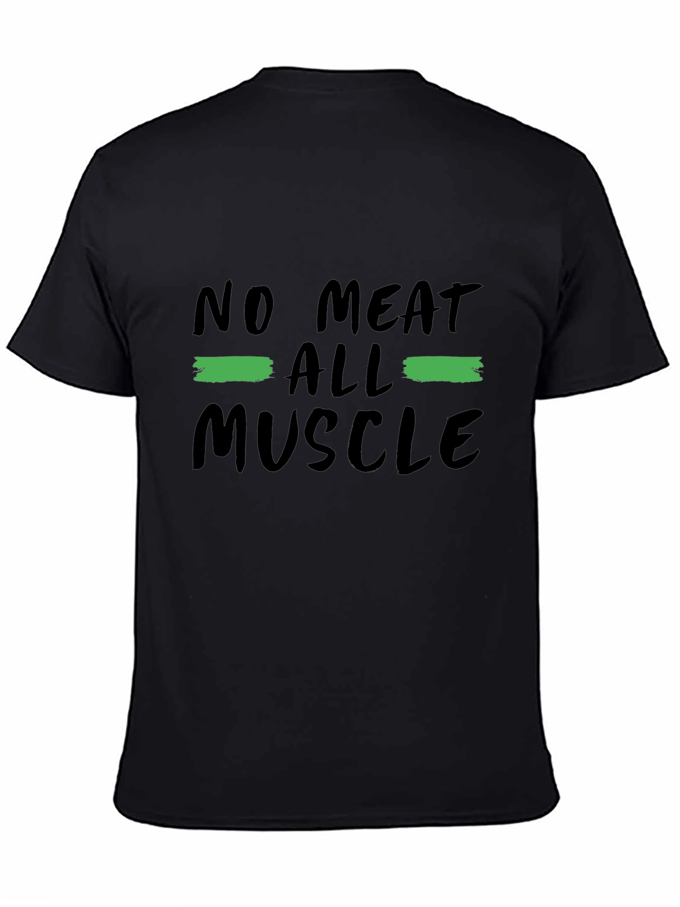 No Meat All Muscle Graphic Tee Black Vegan Shirt