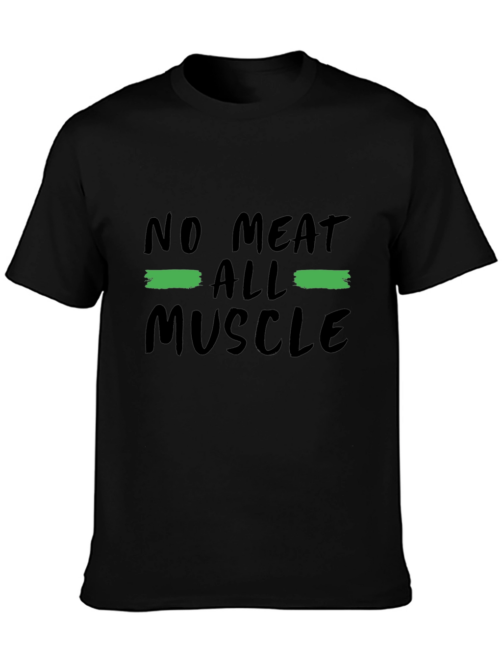 No Meat All Muscle Graphic Tee Black Vegan Shirt