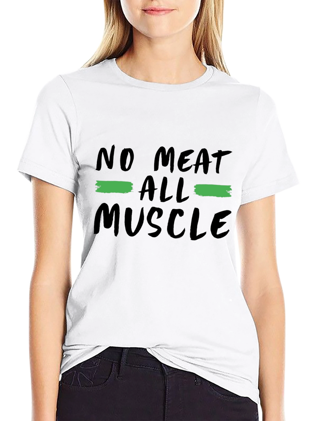 No Meat All Muscle Graphic Tee Black Vegan Shirt
