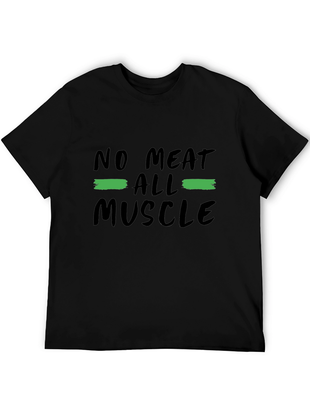 No Meat All Muscle Graphic Tee Black Vegan Shirt