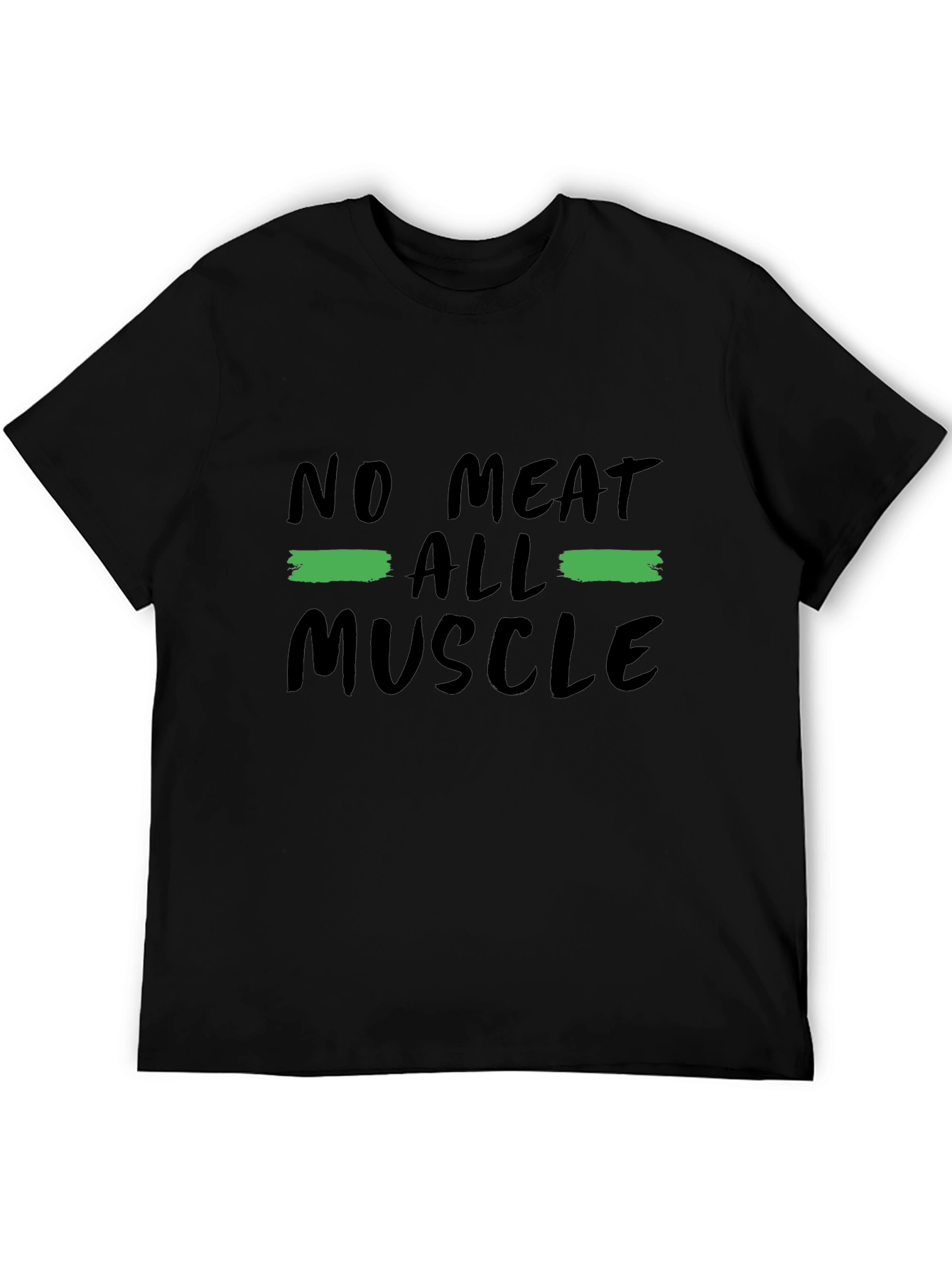 No Meat All Muscle Graphic Tee Black Vegan Shirt