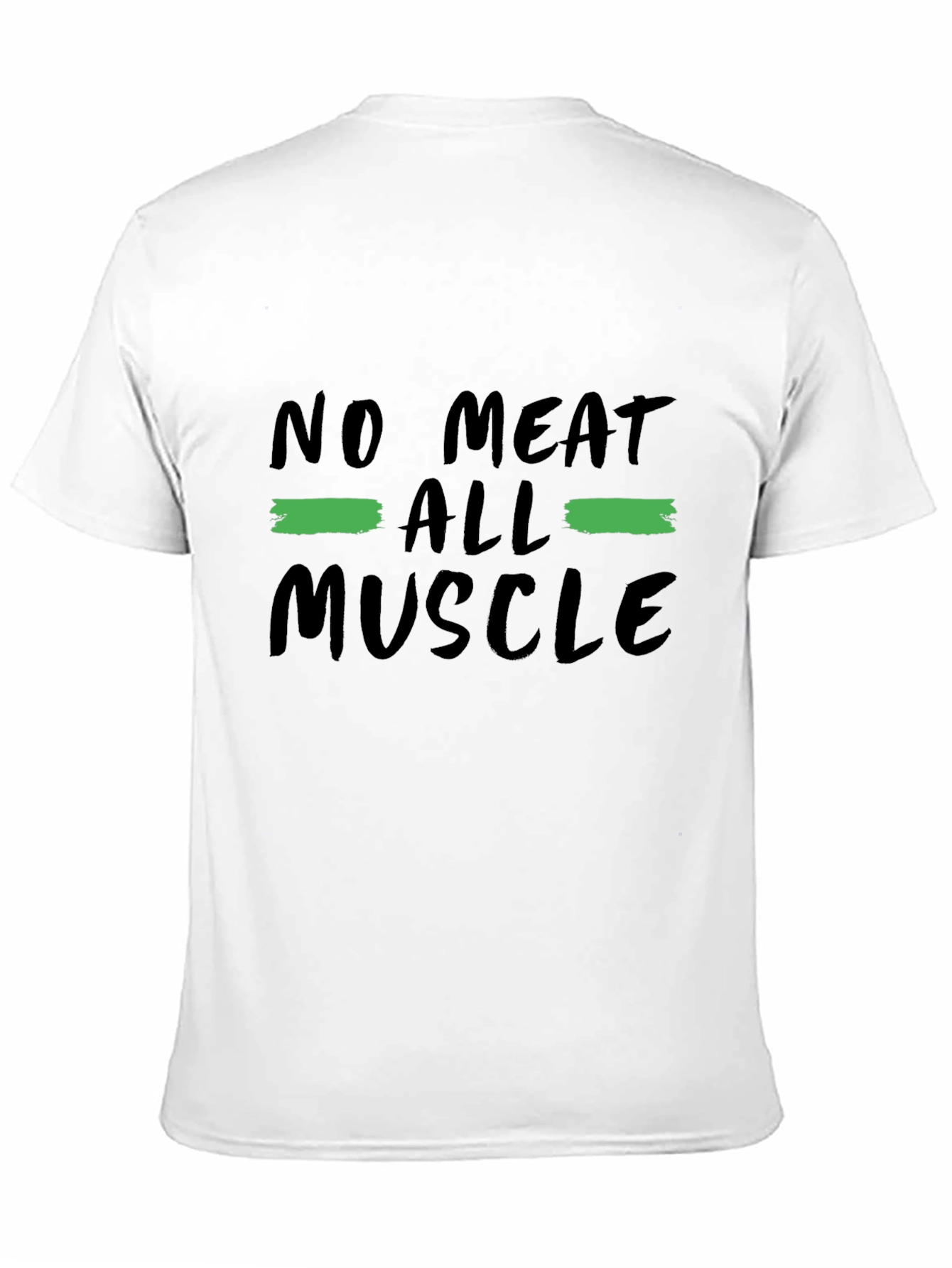 No Meat All Muscle Graphic Tee Black Vegan Shirt