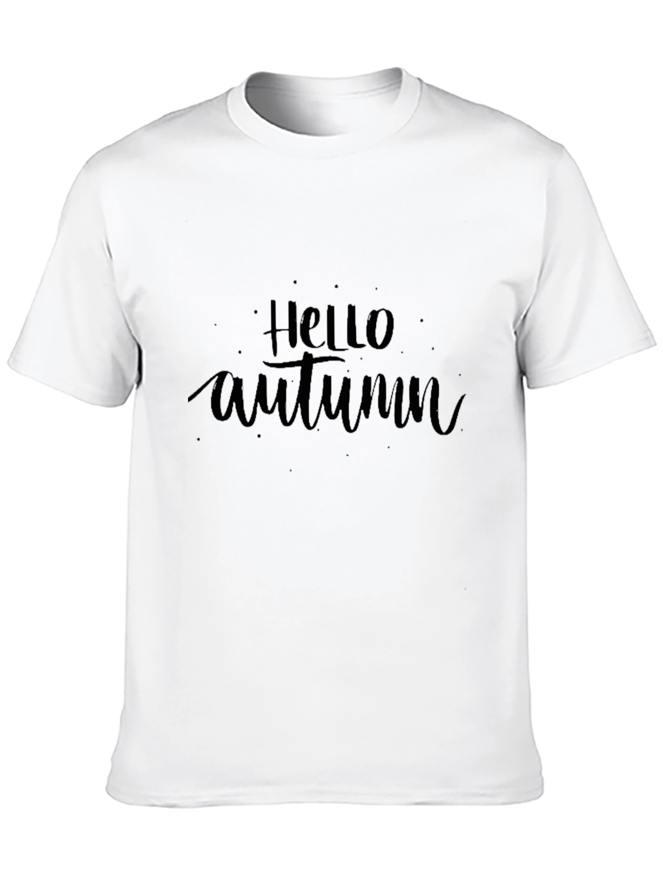 Hello Autumn Black Graphic Tee