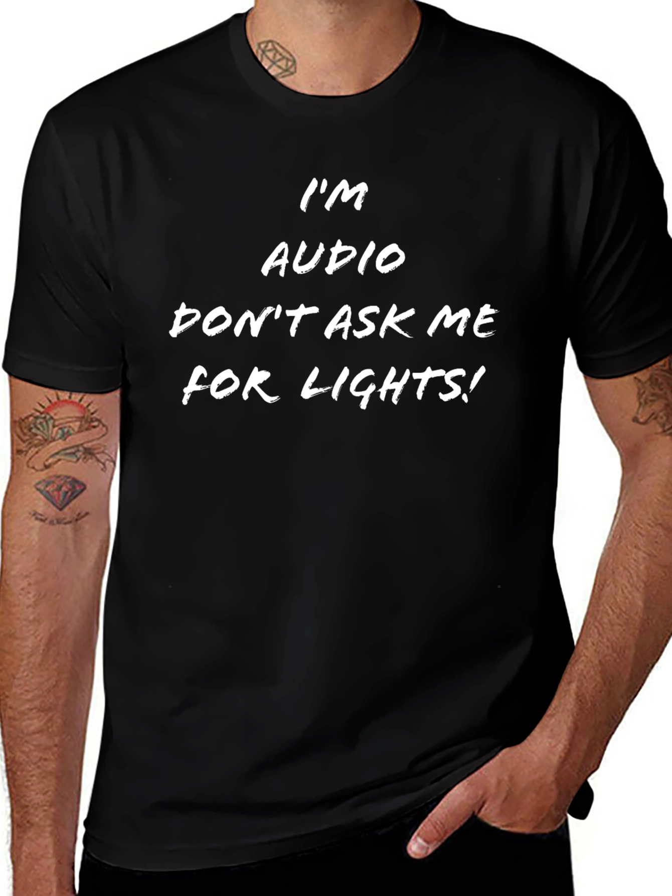 Im Audio Dont Ask Me For Lights! Black T-Shirt
