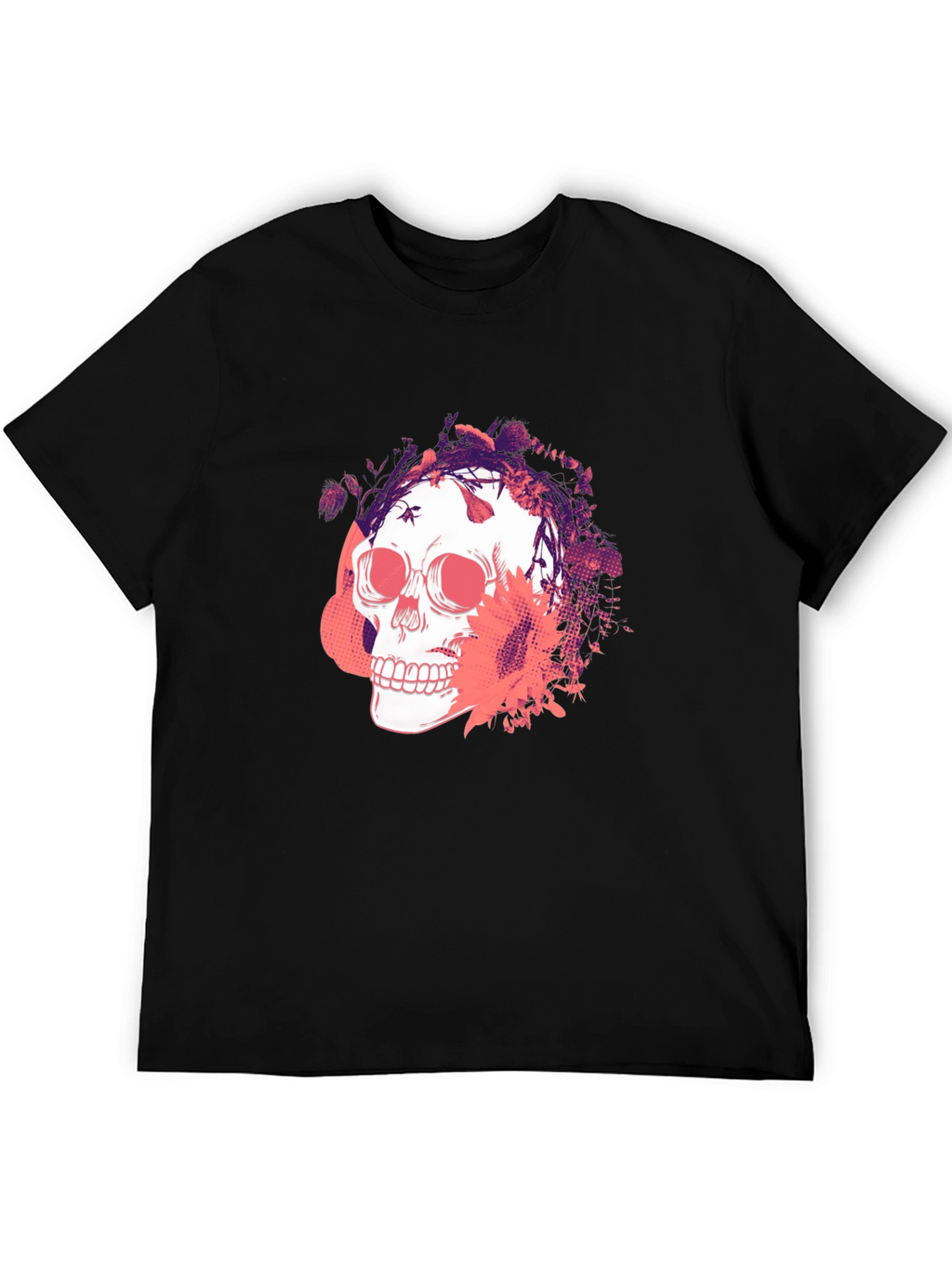 Skull Graphic Print T-Shirt - Mens Fashion