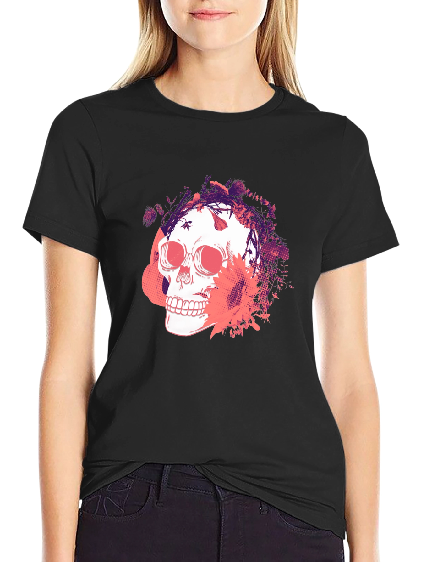 Skull Graphic Print T-Shirt - Mens Fashion