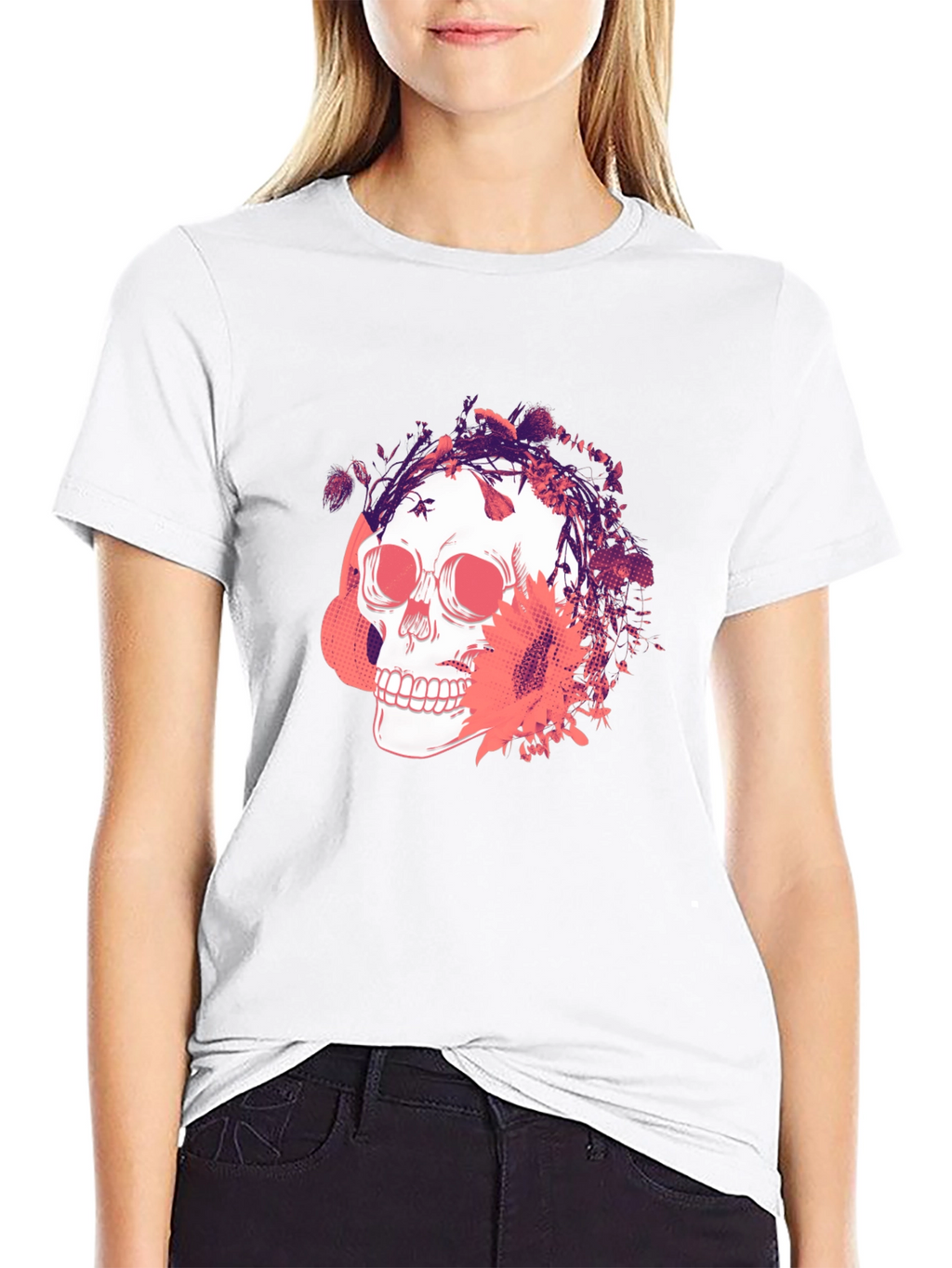 Skull Graphic Print T-Shirt - Mens Fashion