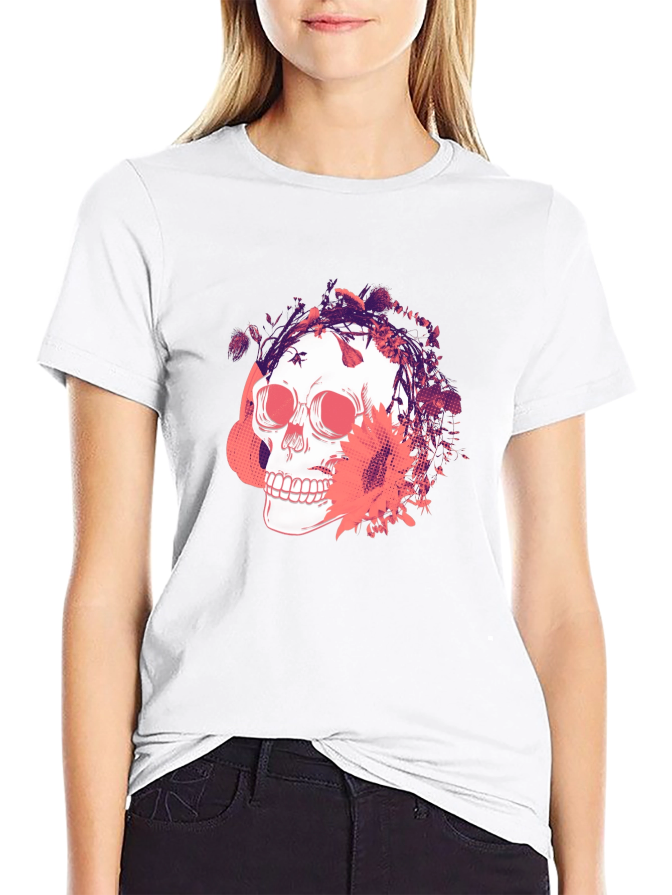 Skull Graphic Print T-Shirt - Mens Fashion
