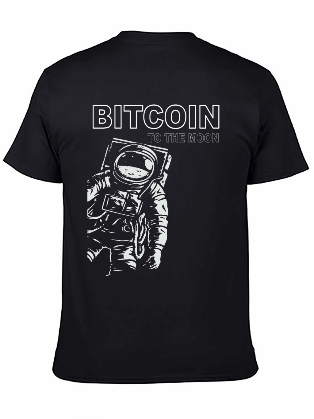 Bitcoin To The Moon T-Shirt - Astronaut Design