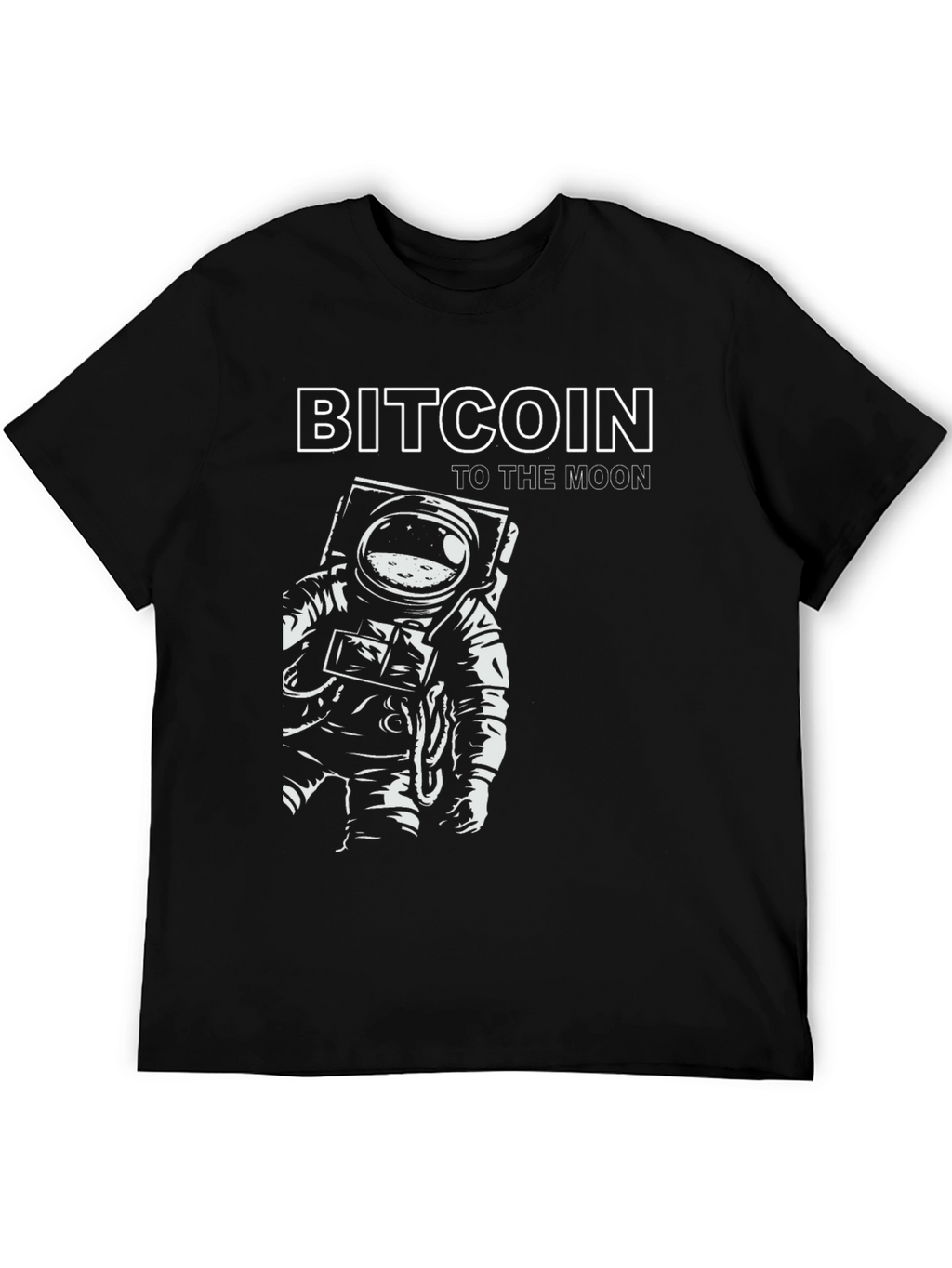 Bitcoin To The Moon T-Shirt - Astronaut Design