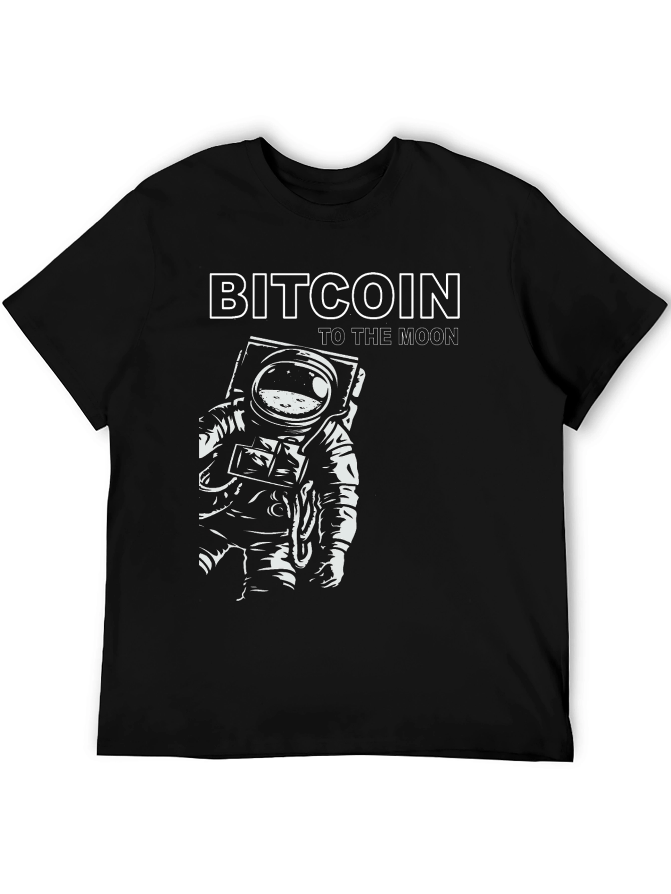 Bitcoin To The Moon T-Shirt - Astronaut Design