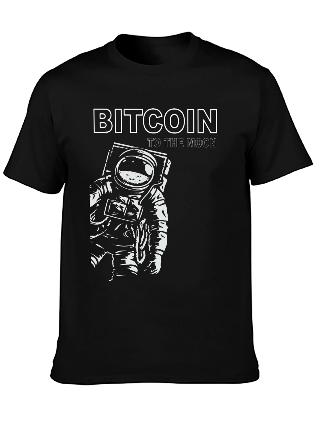 Bitcoin To The Moon T-Shirt - Astronaut Design