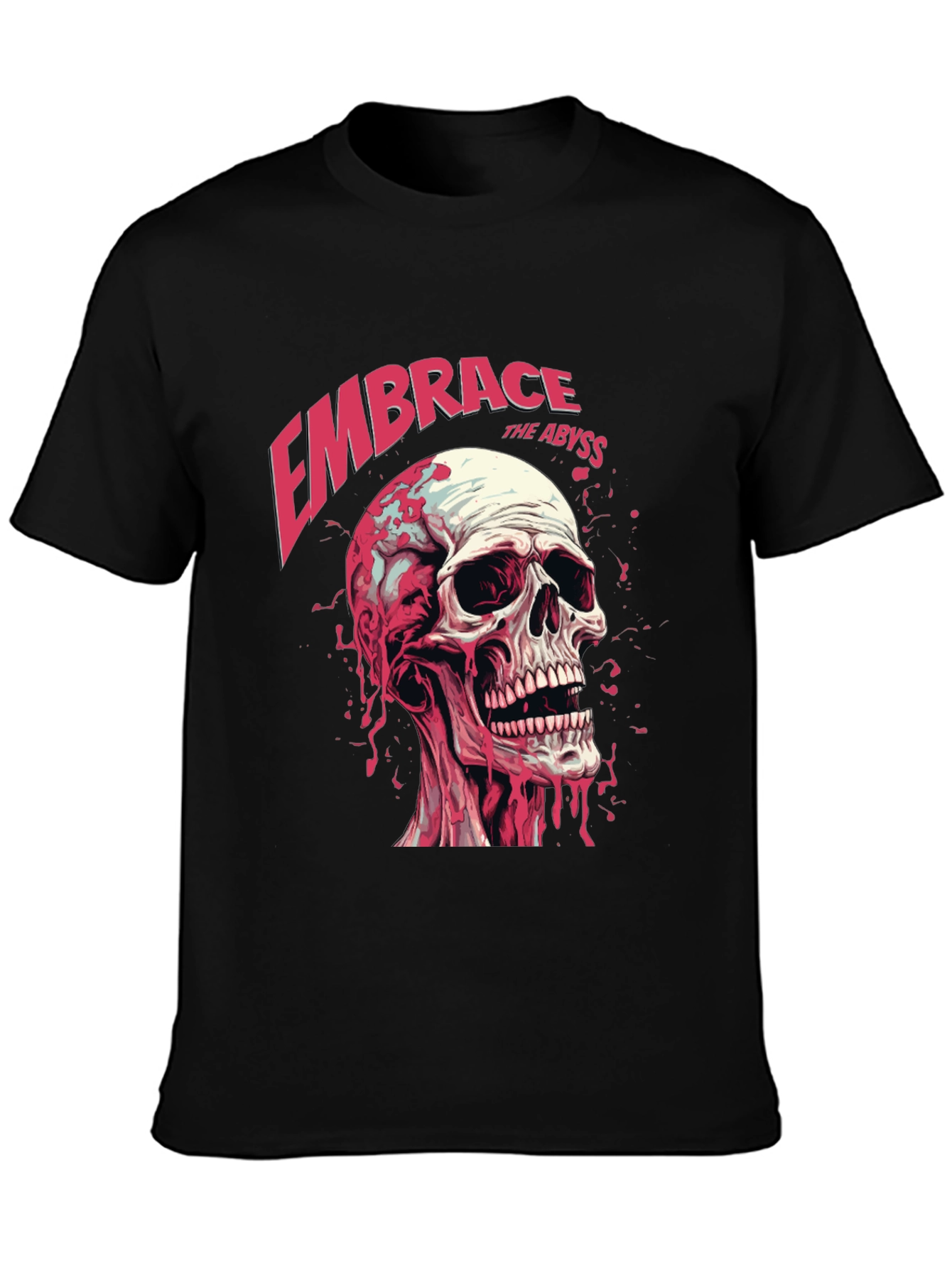 Embrace the Abyss Skull Graphic Tee - Bold Statement T-Shirt