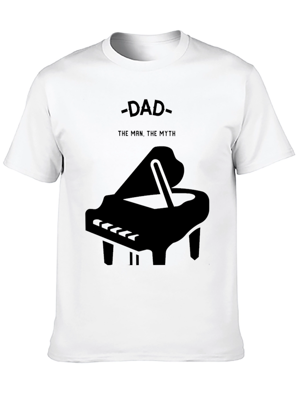 Dad The Man The Myth Piano Graphic T-Shirt