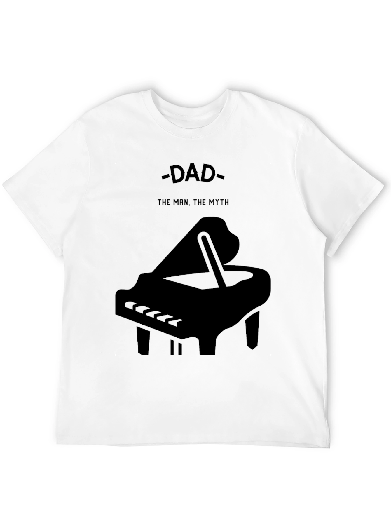 Dad The Man The Myth Piano Graphic T-Shirt
