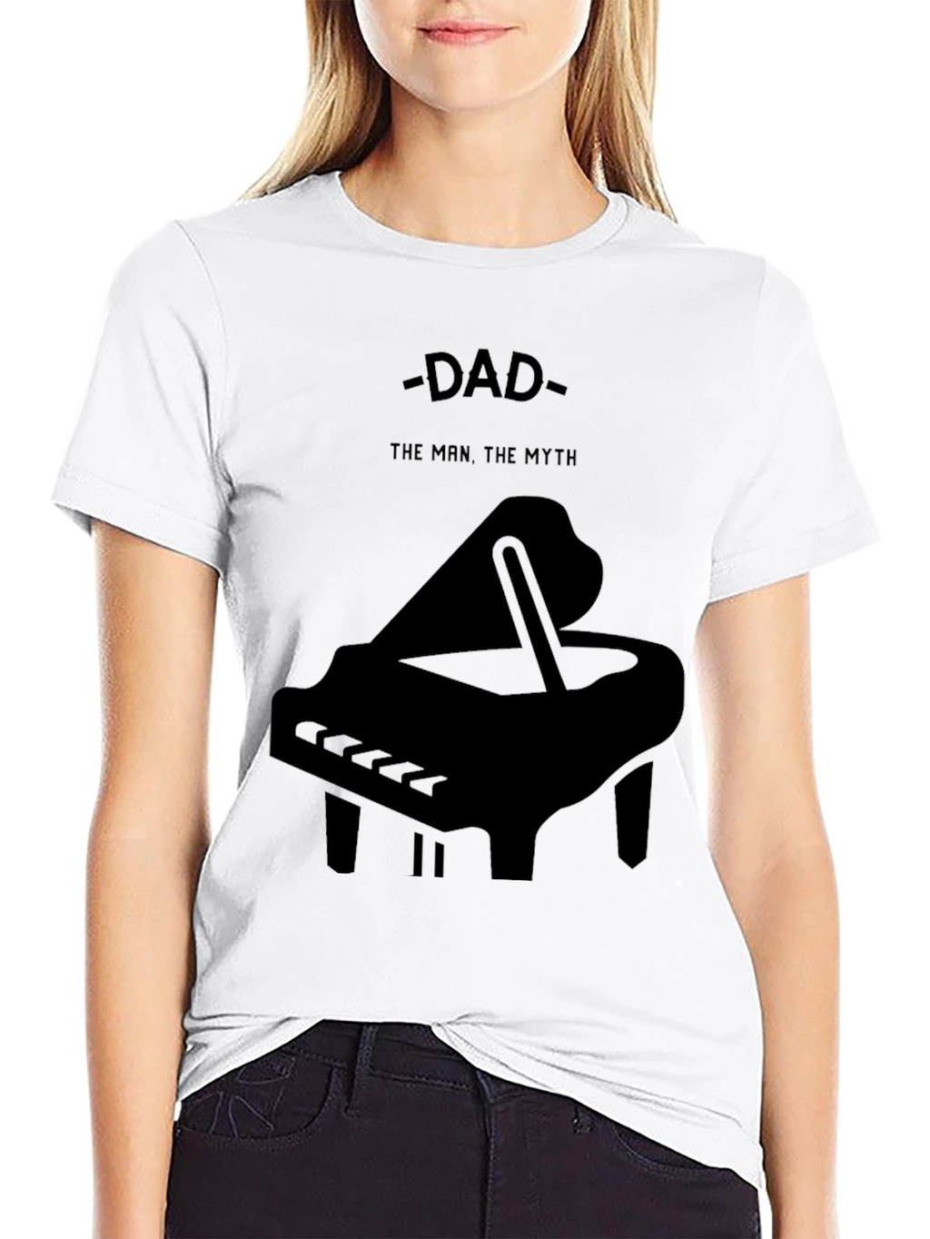 Dad The Man The Myth Piano Graphic T-Shirt