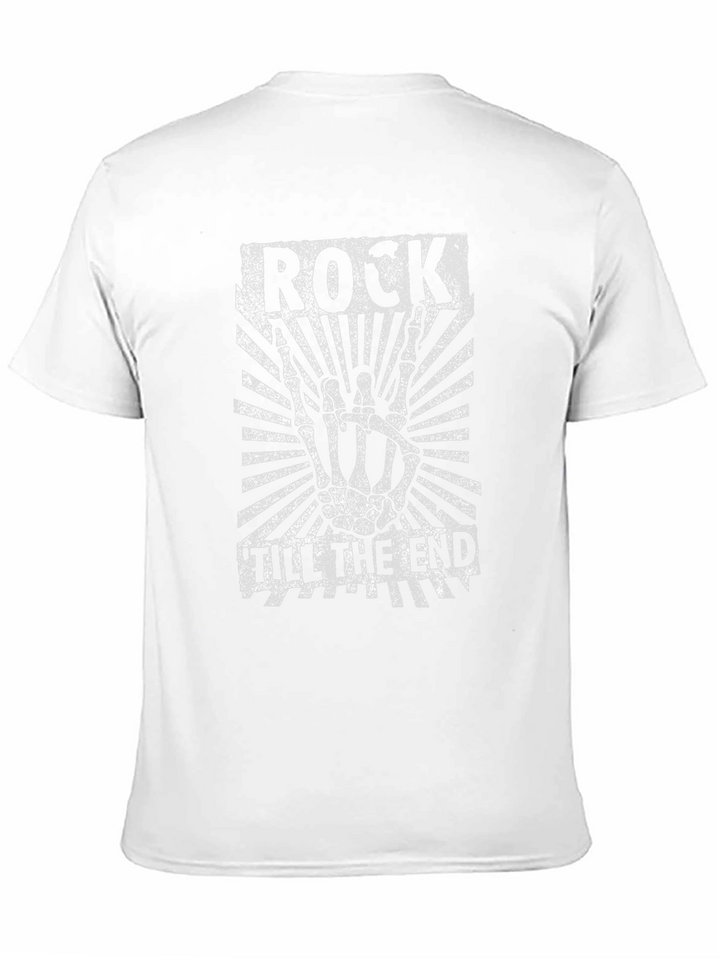 Rock Til the End T-Shirt - Skeleton Hand
