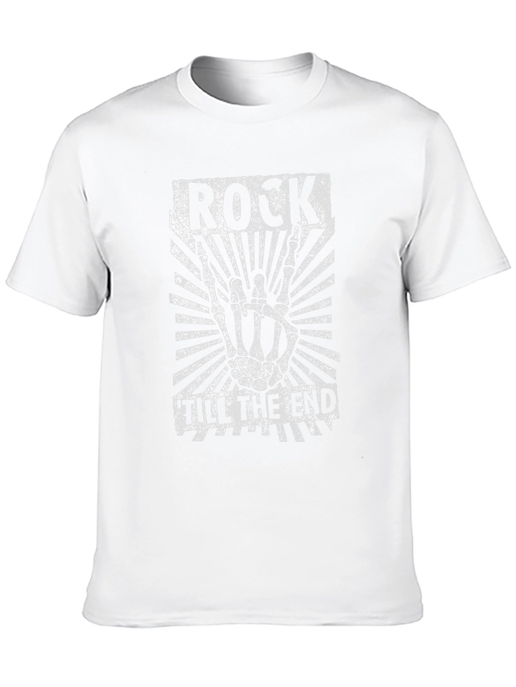 Rock Til the End T-Shirt - Skeleton Hand