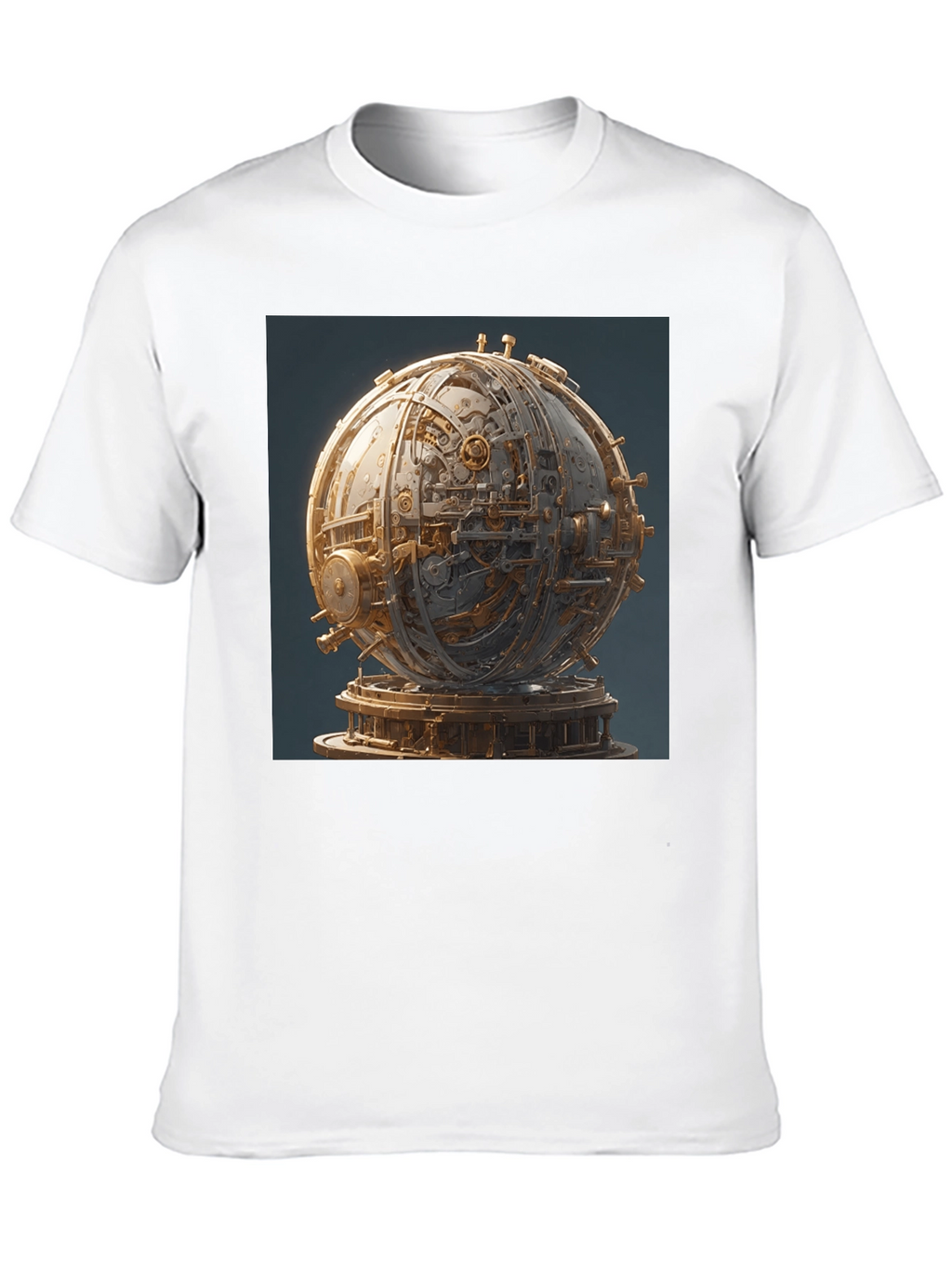 Steampunk Orb Graphic Black T-Shirt