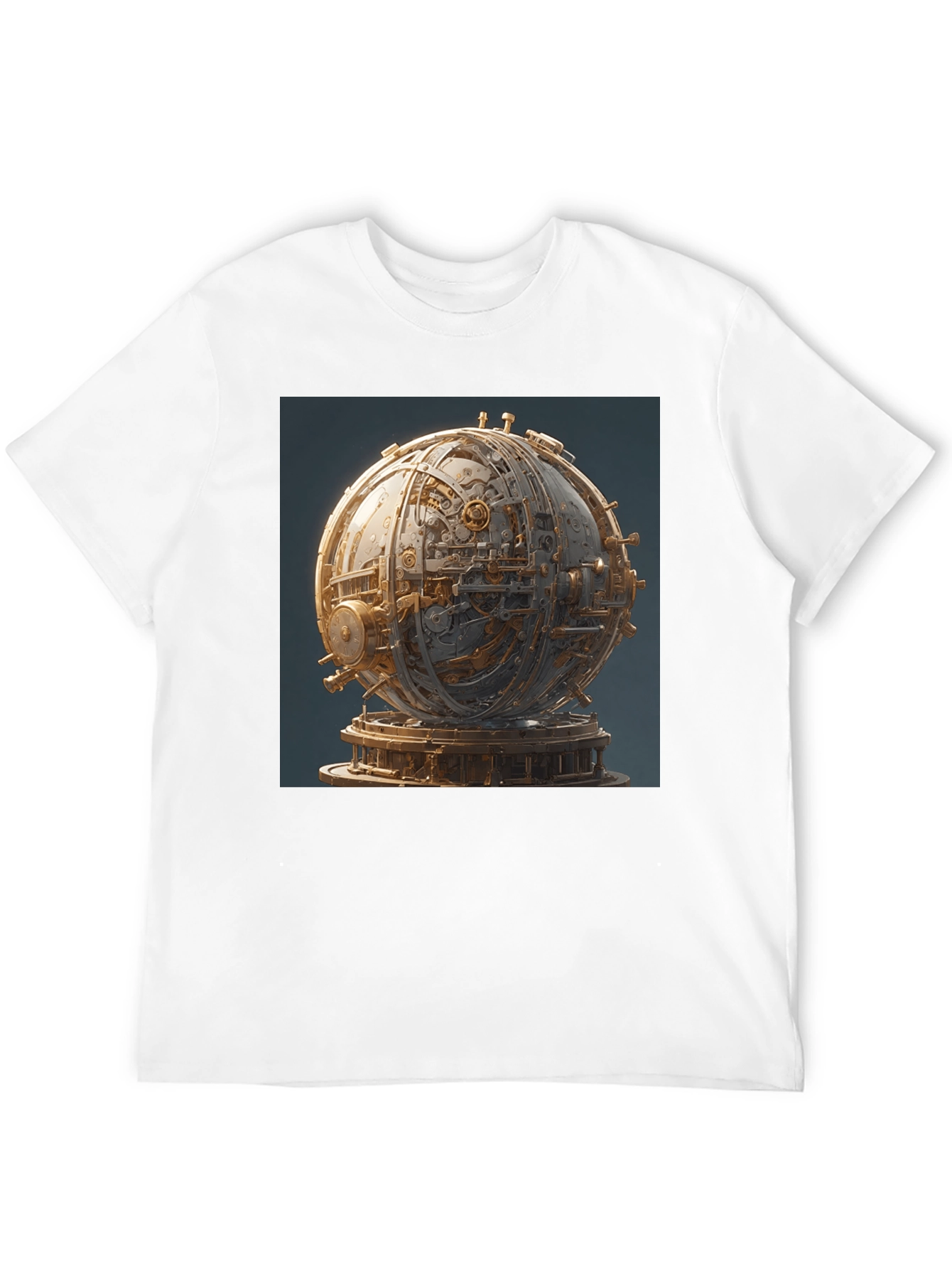 Steampunk Orb Graphic Black T-Shirt
