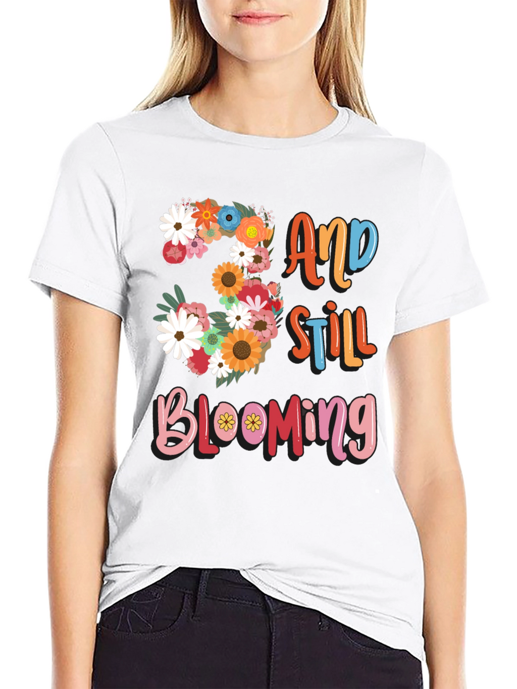 33 And Still Blooming Floral Graphic Tee