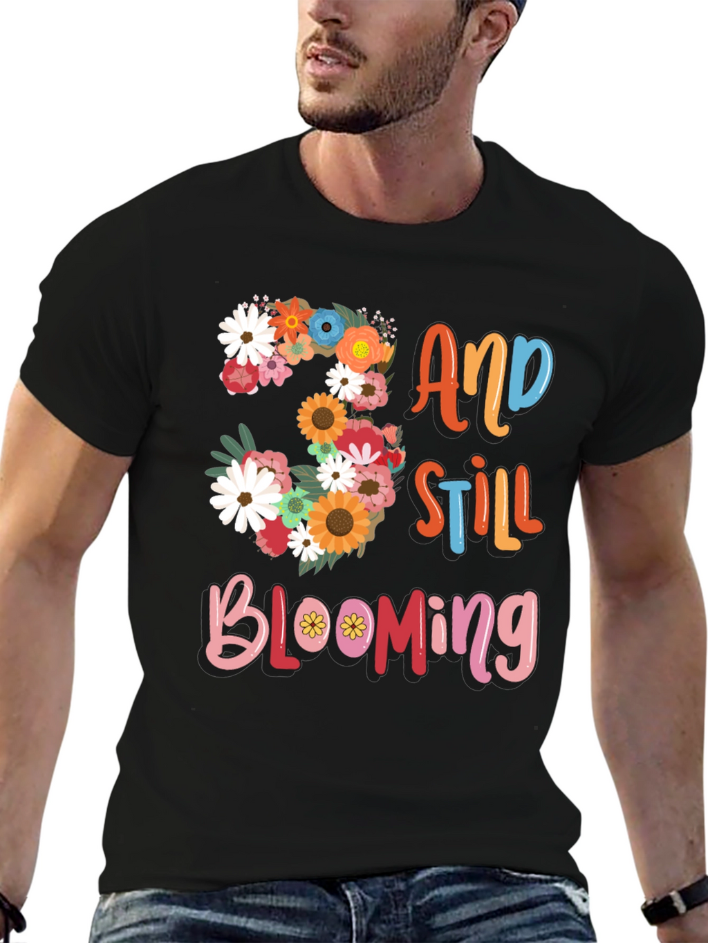 33 And Still Blooming Floral Graphic Tee