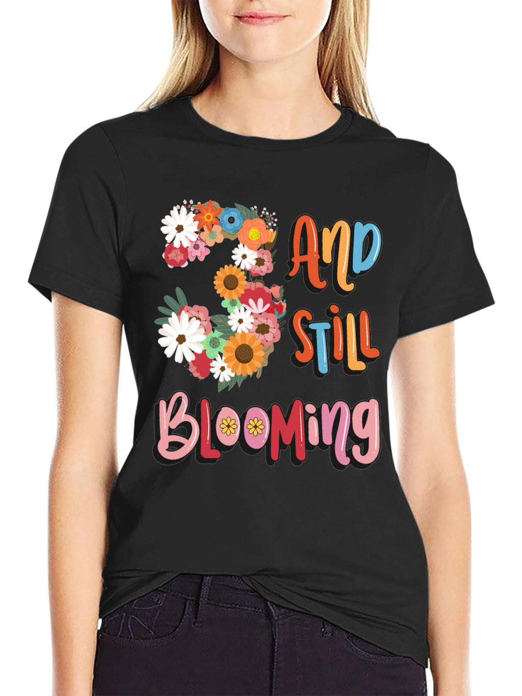 33 And Still Blooming Floral Graphic Tee