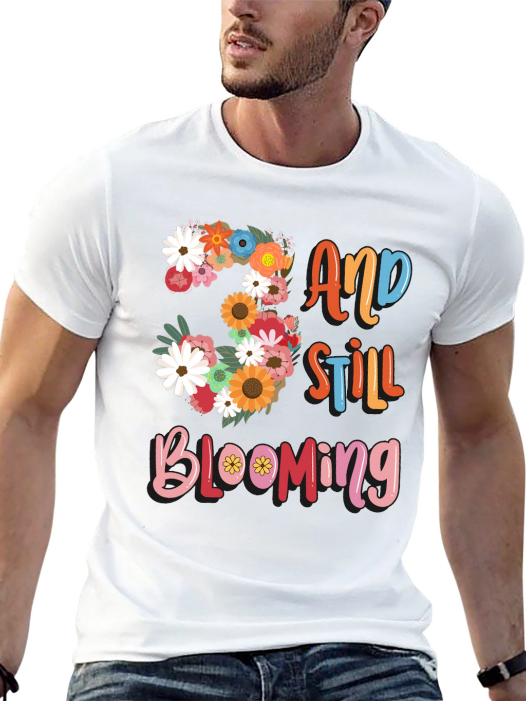 33 And Still Blooming Floral Graphic Tee
