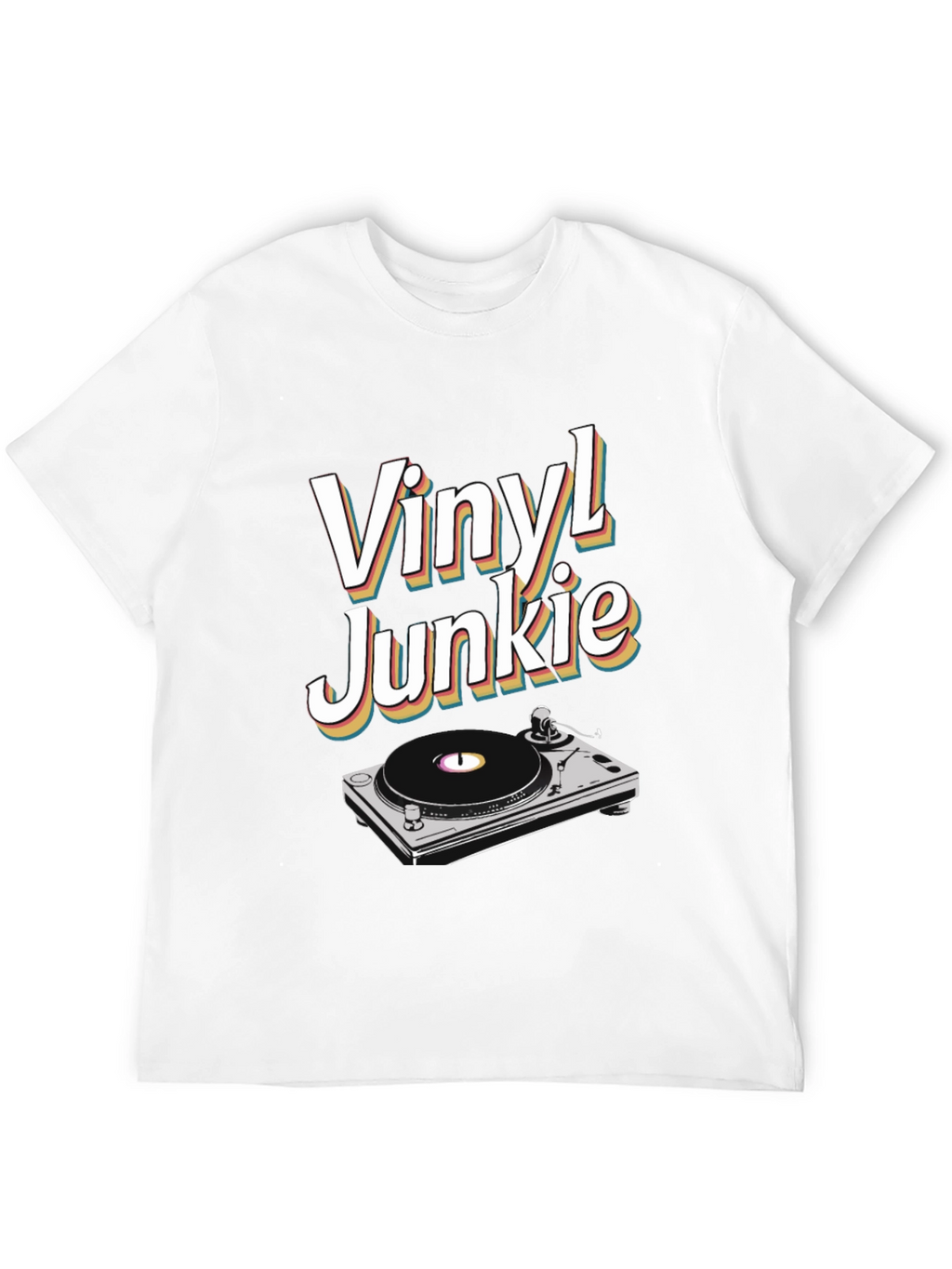 Vinyl Junkie T-Shirt - Retro Music Lover Tee