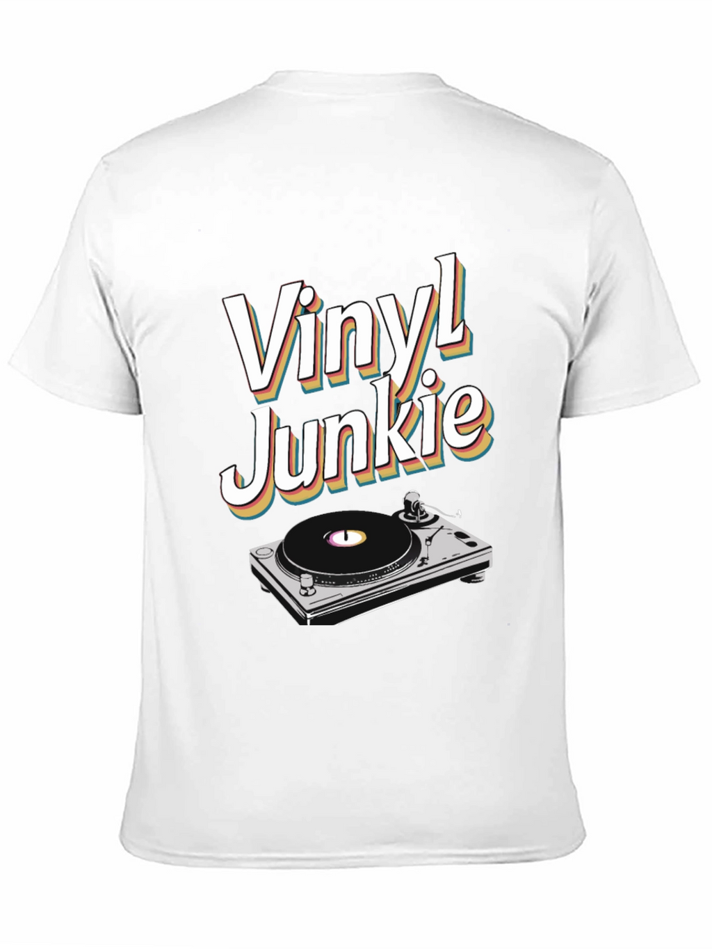 Vinyl Junkie T-Shirt - Retro Music Lover Tee