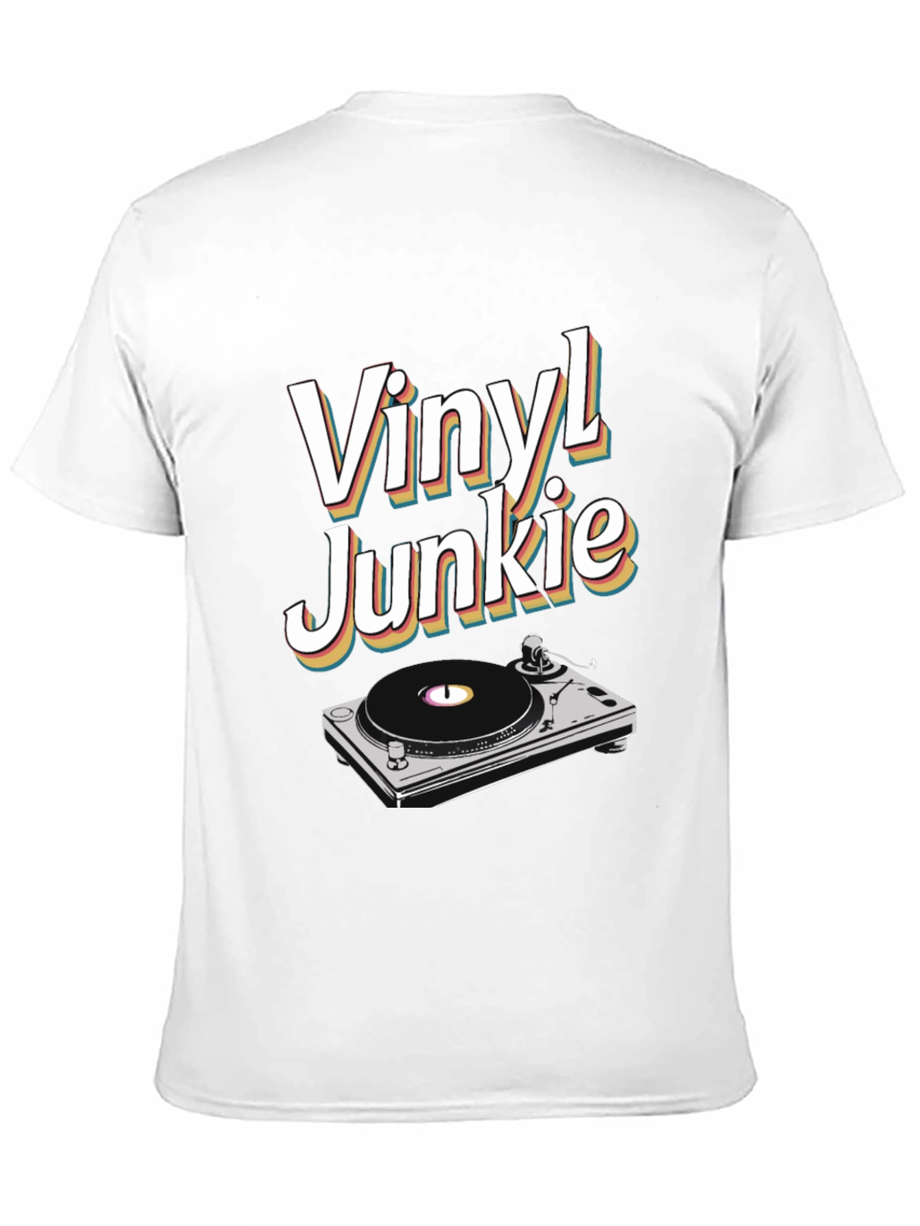 Vinyl Junkie T-Shirt - Retro Music Lover Tee