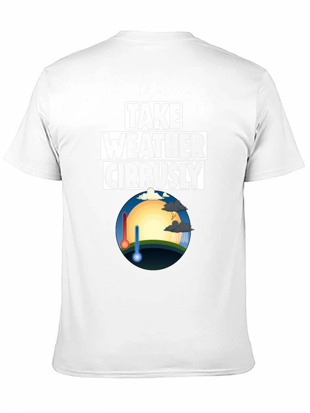 Weather Pun T-Shirt - Take Weather Cirrusly Black Tee
