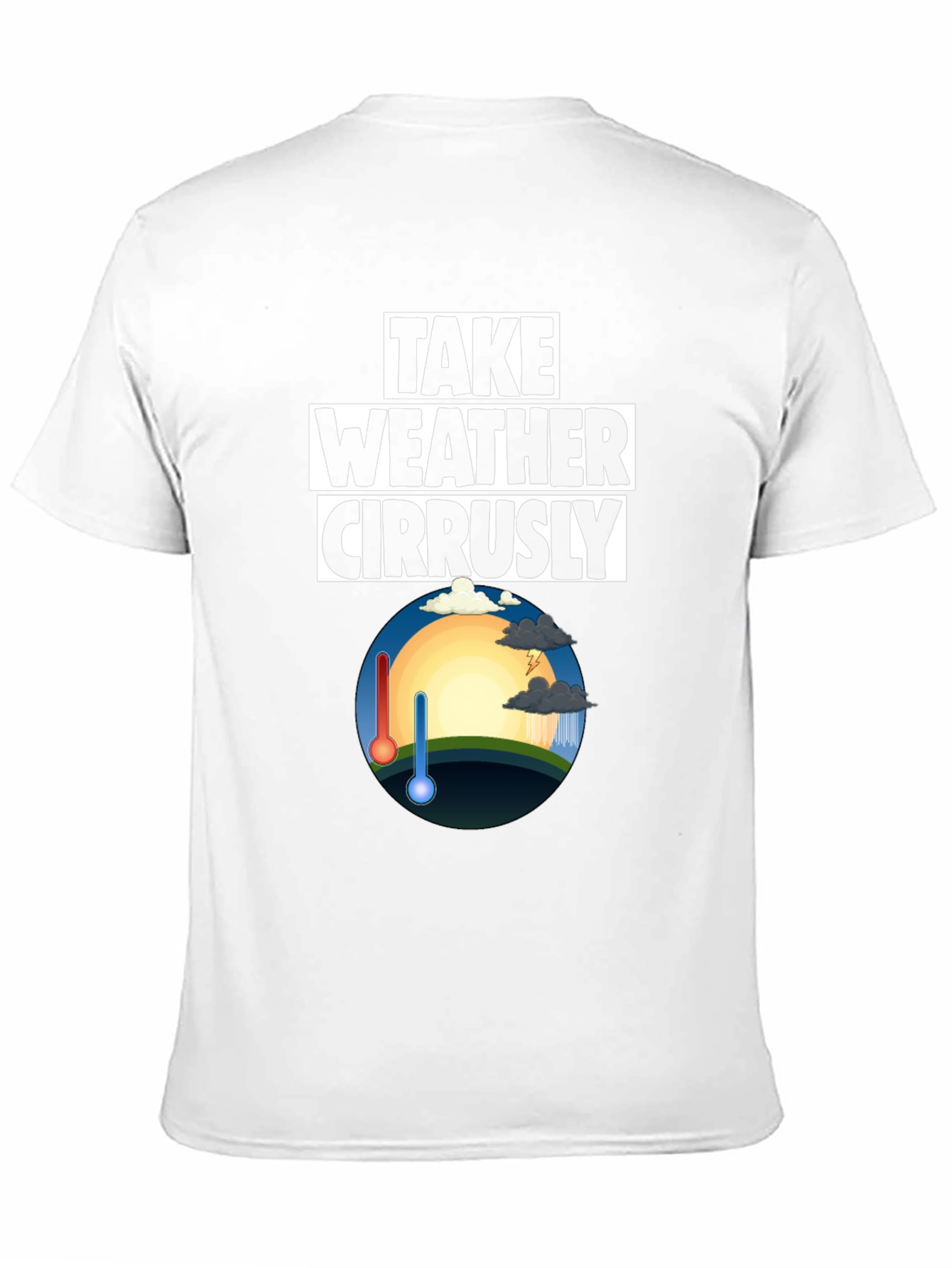 Weather Pun T-Shirt - Take Weather Cirrusly Black Tee