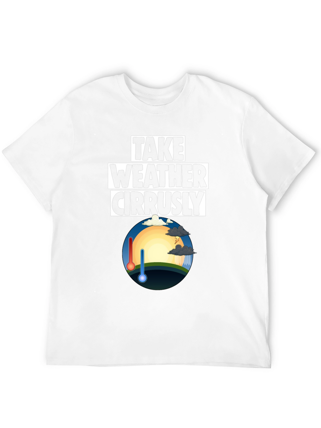 Weather Pun T-Shirt - Take Weather Cirrusly Black Tee
