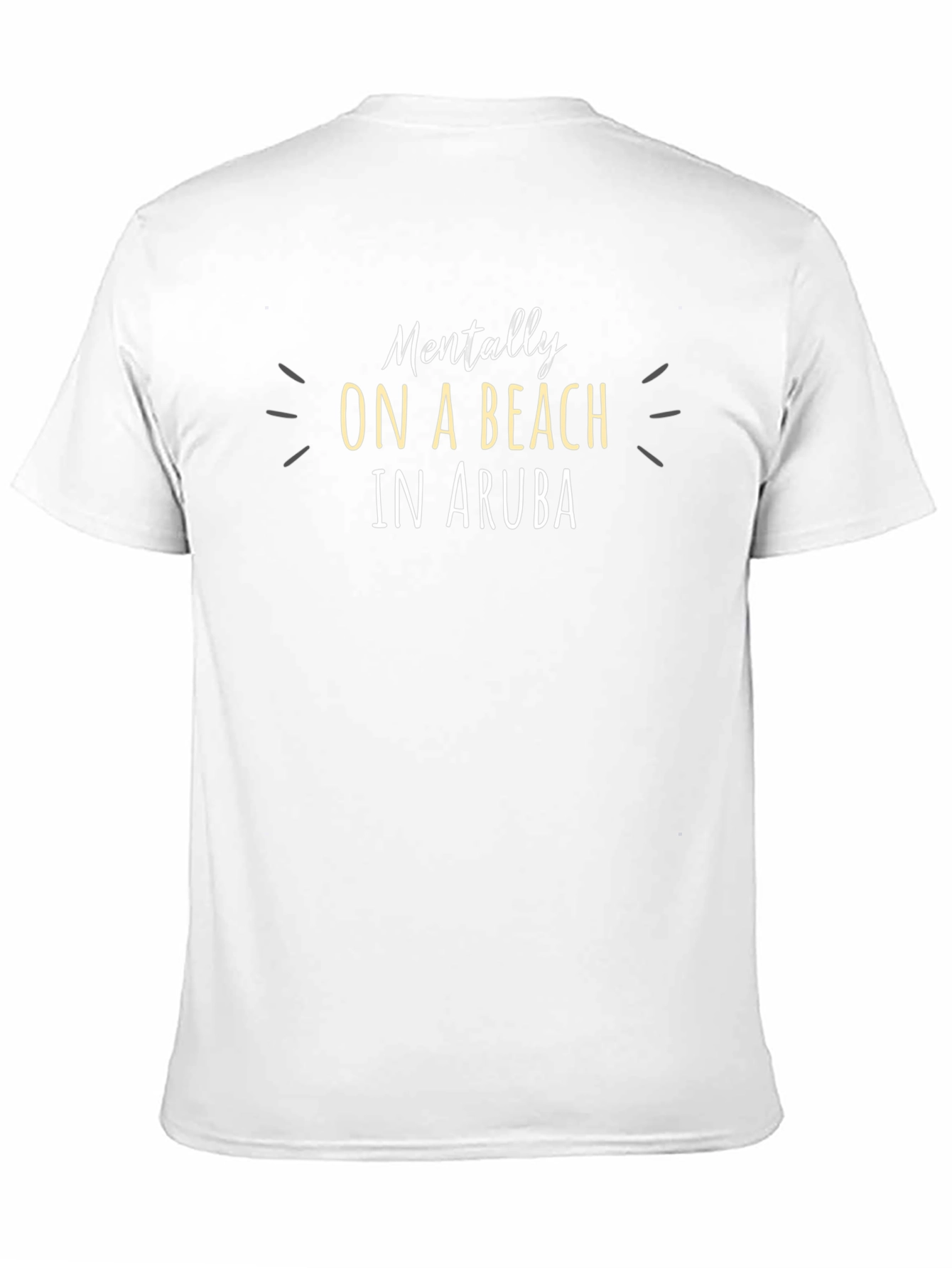 Mentally On A Beach In Aruba Black T-Shirt