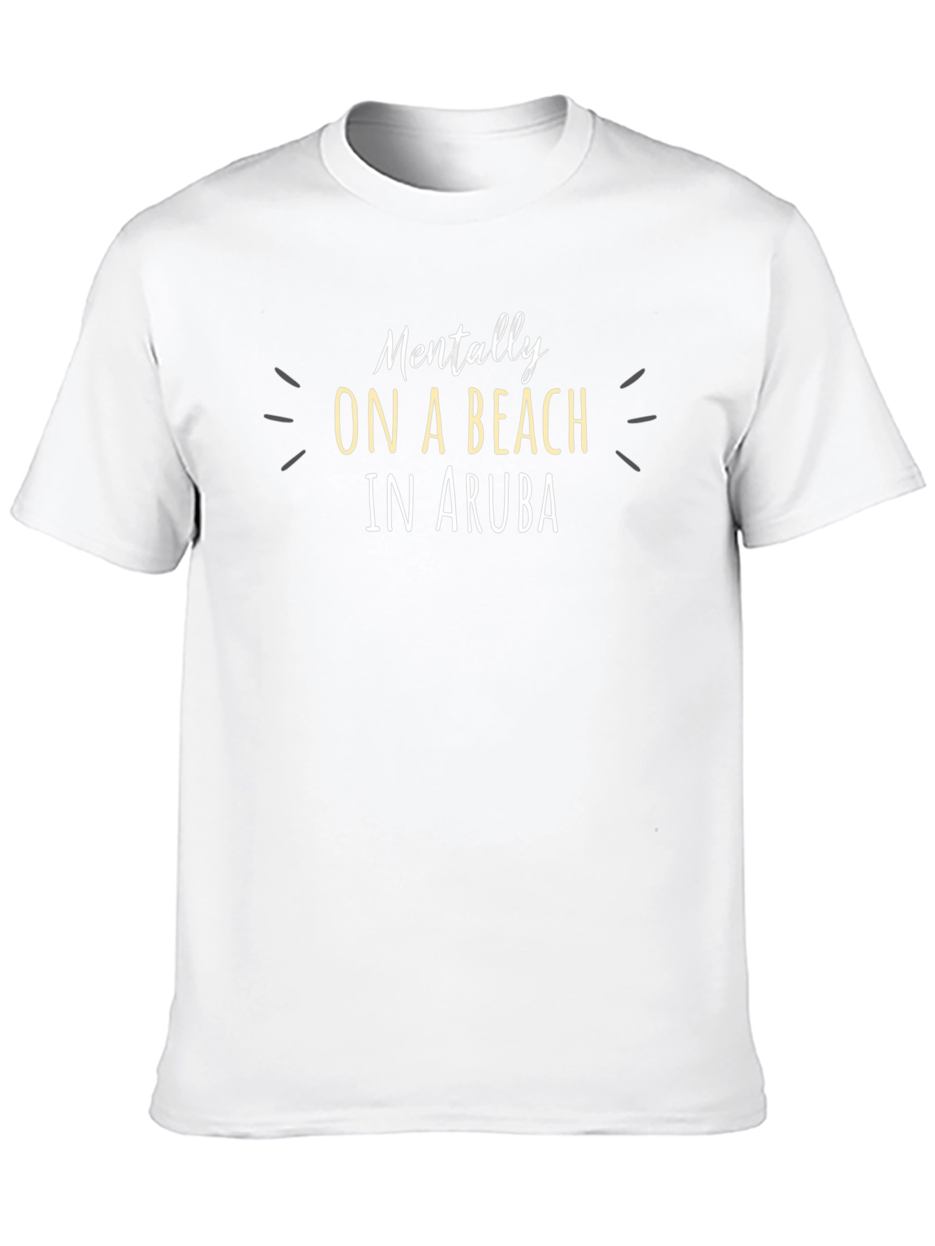 Mentally On A Beach In Aruba Black T-Shirt