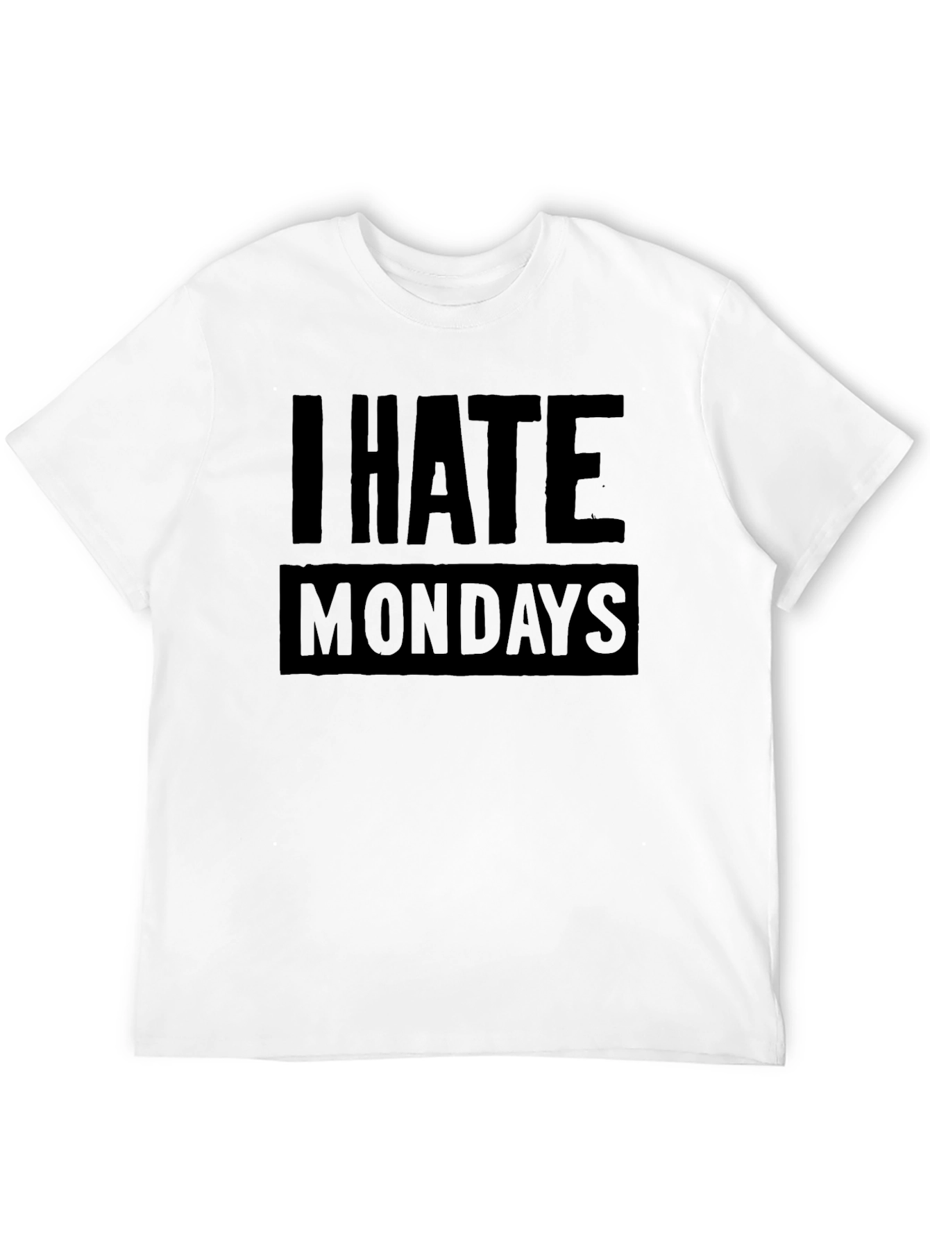 I Hate Mondays Graphic T-Shirt - Black Cotton Tee